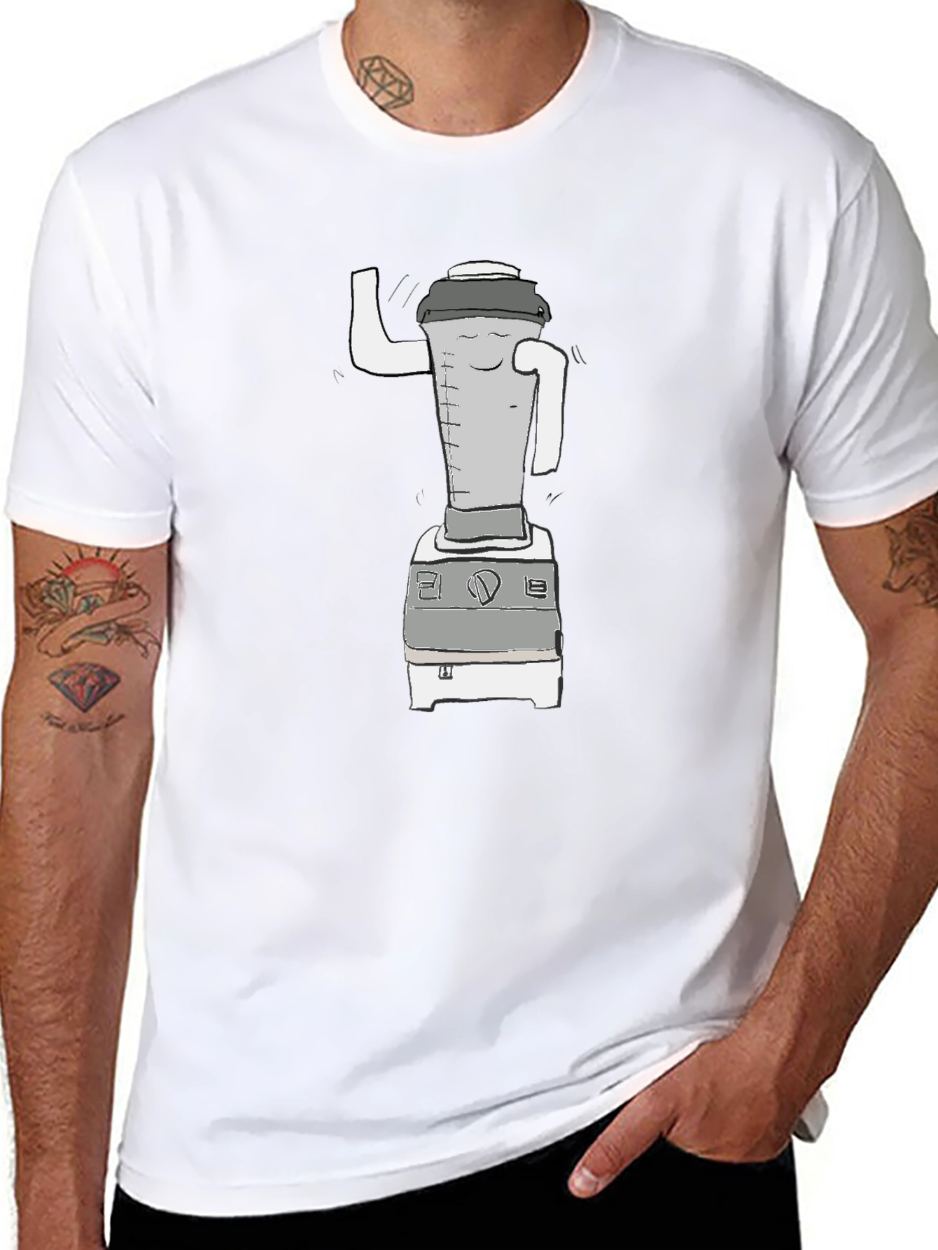 Funny Blender Graphic Tee - Black