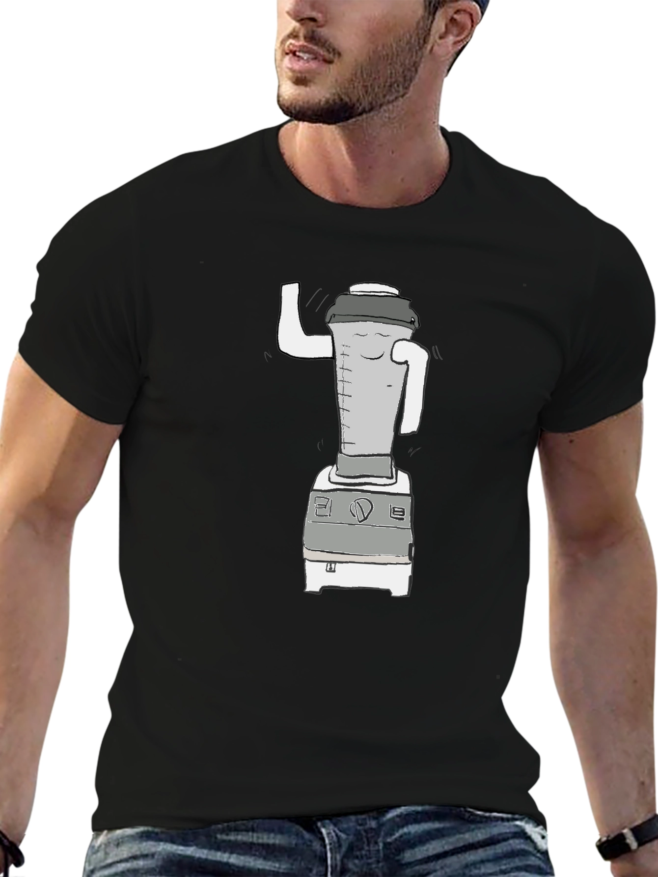 Funny Blender Graphic Tee - Black