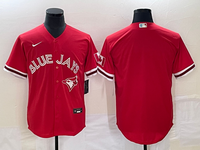 Men's Toronto Blue Jays Red Alternate Replica Team Blank Jerseys