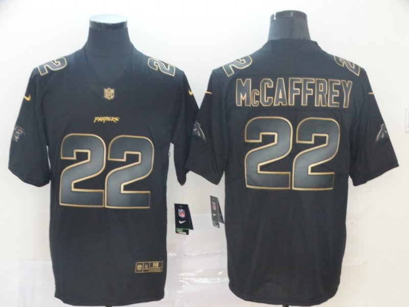 Men's Carolina Panthers Christian McCaffrey #22 Black Player Game Jerseys
