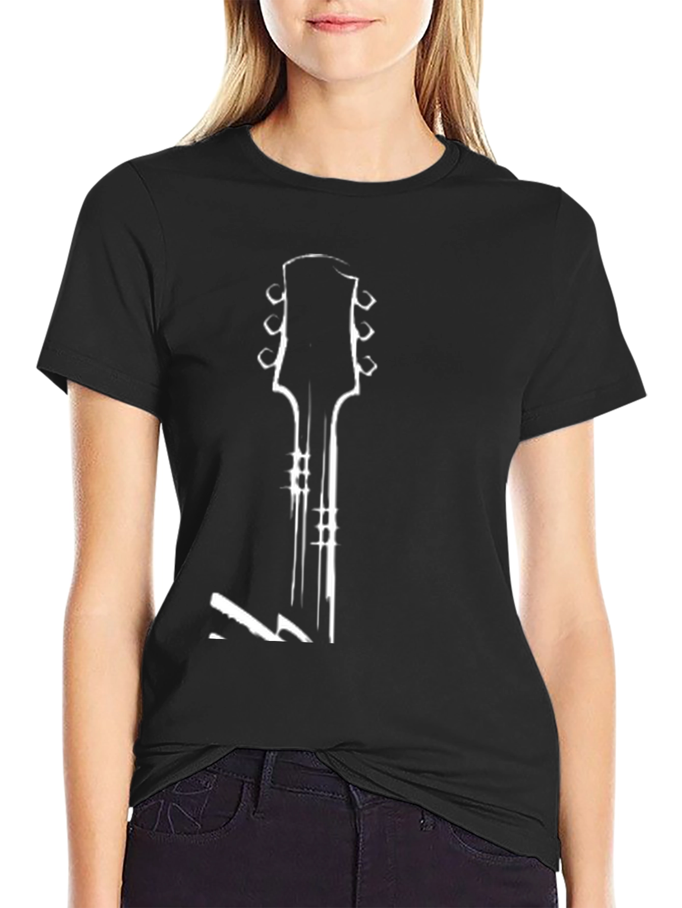 Guitar Headstock Graphic Tee - Rocker Style