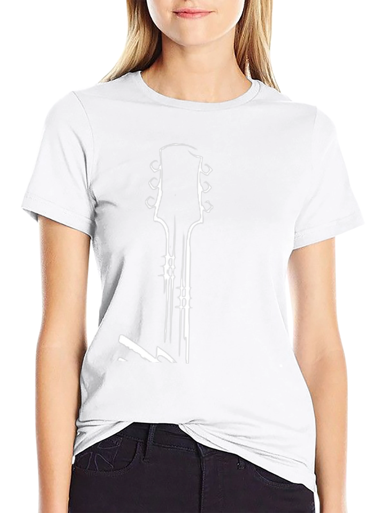 Guitar Headstock Graphic Tee - Rocker Style