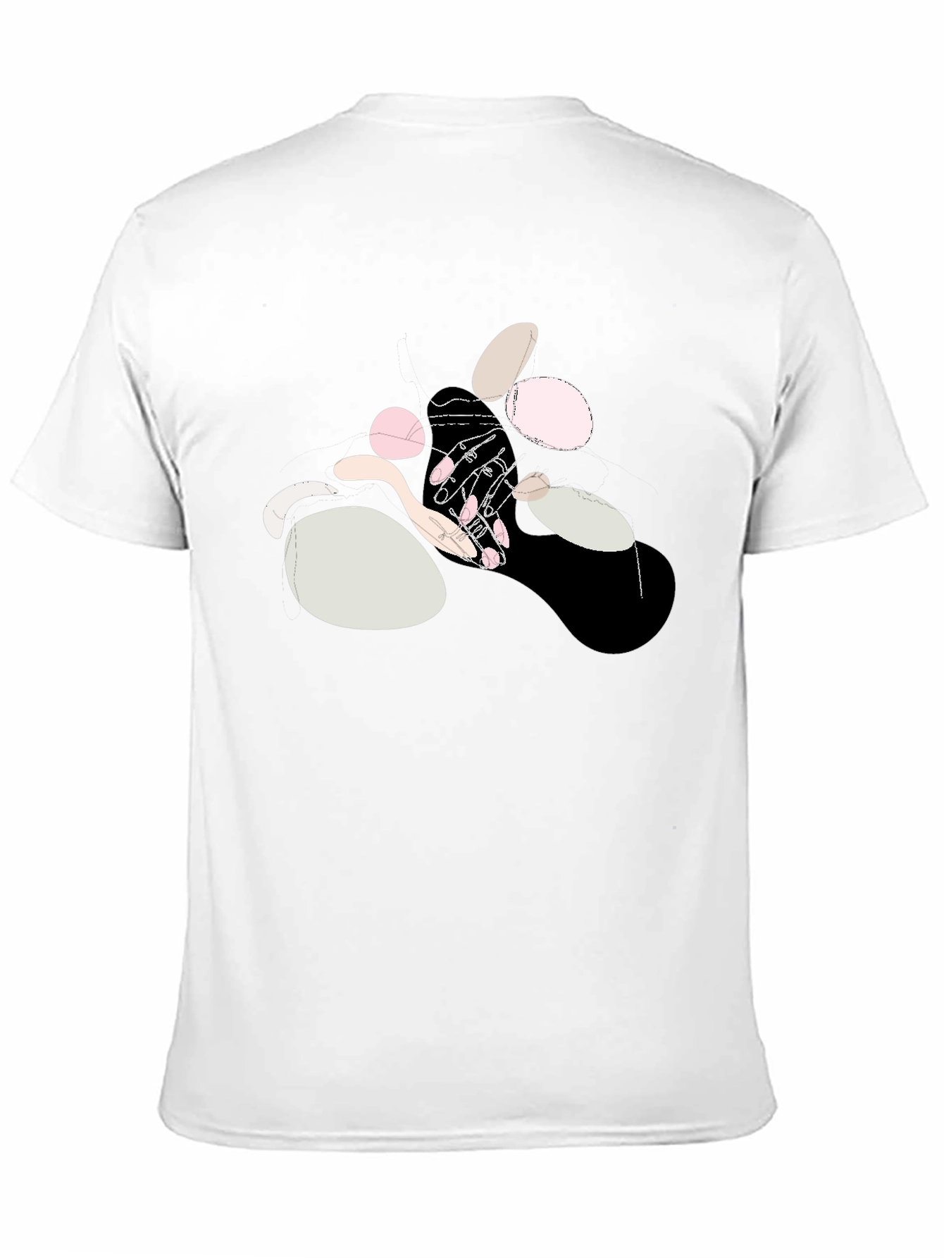 Abstract Hands Graphic Black Cotton T-Shirt