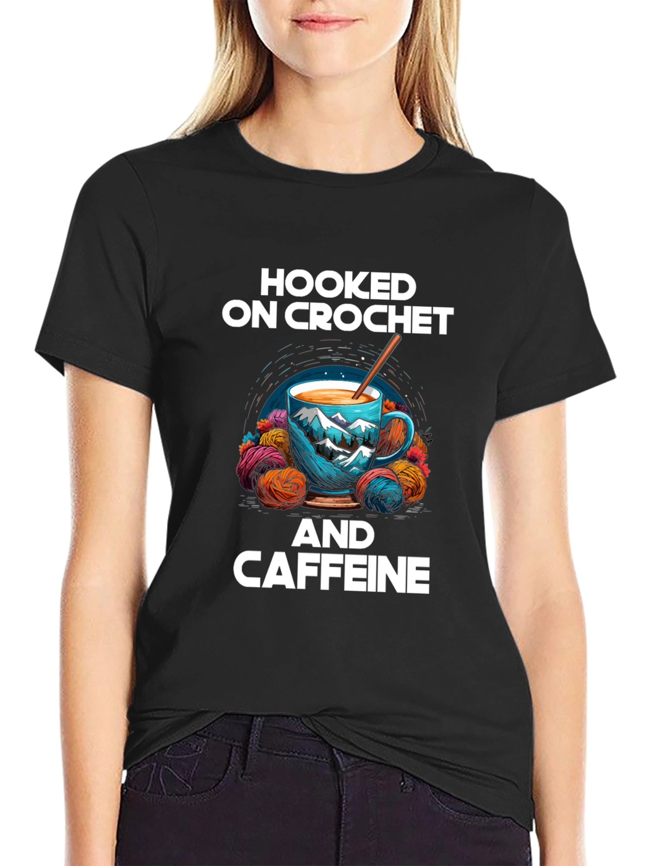 Hooked On Crochet and Caffeine T-Shirt