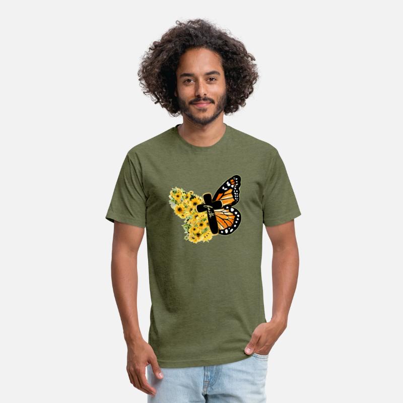 Faith Cross Sunflower Butterfly Christian