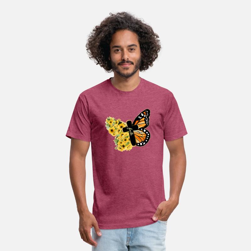 Faith Cross Sunflower Butterfly Christian