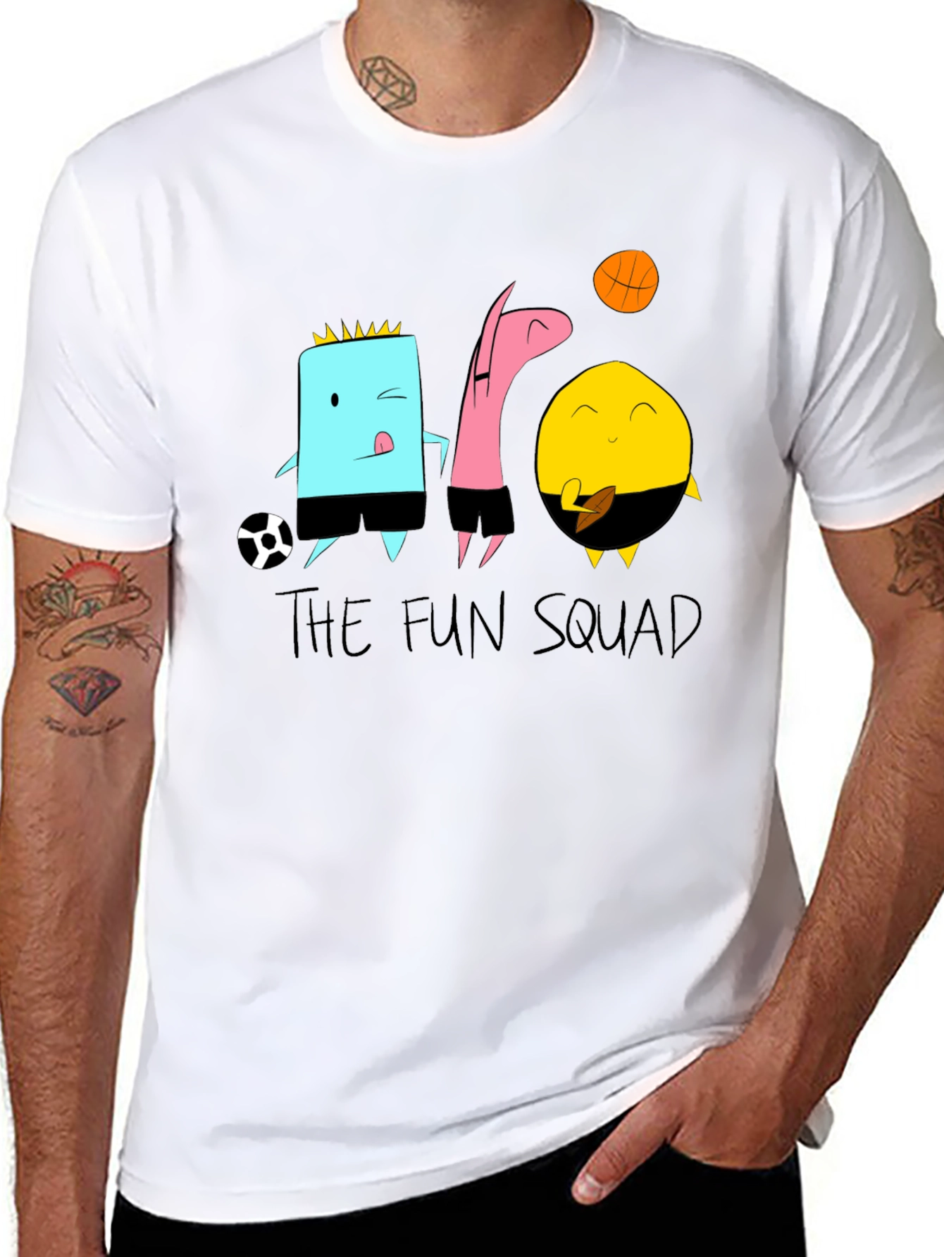 The Fun Squad Black Graphic Tee
