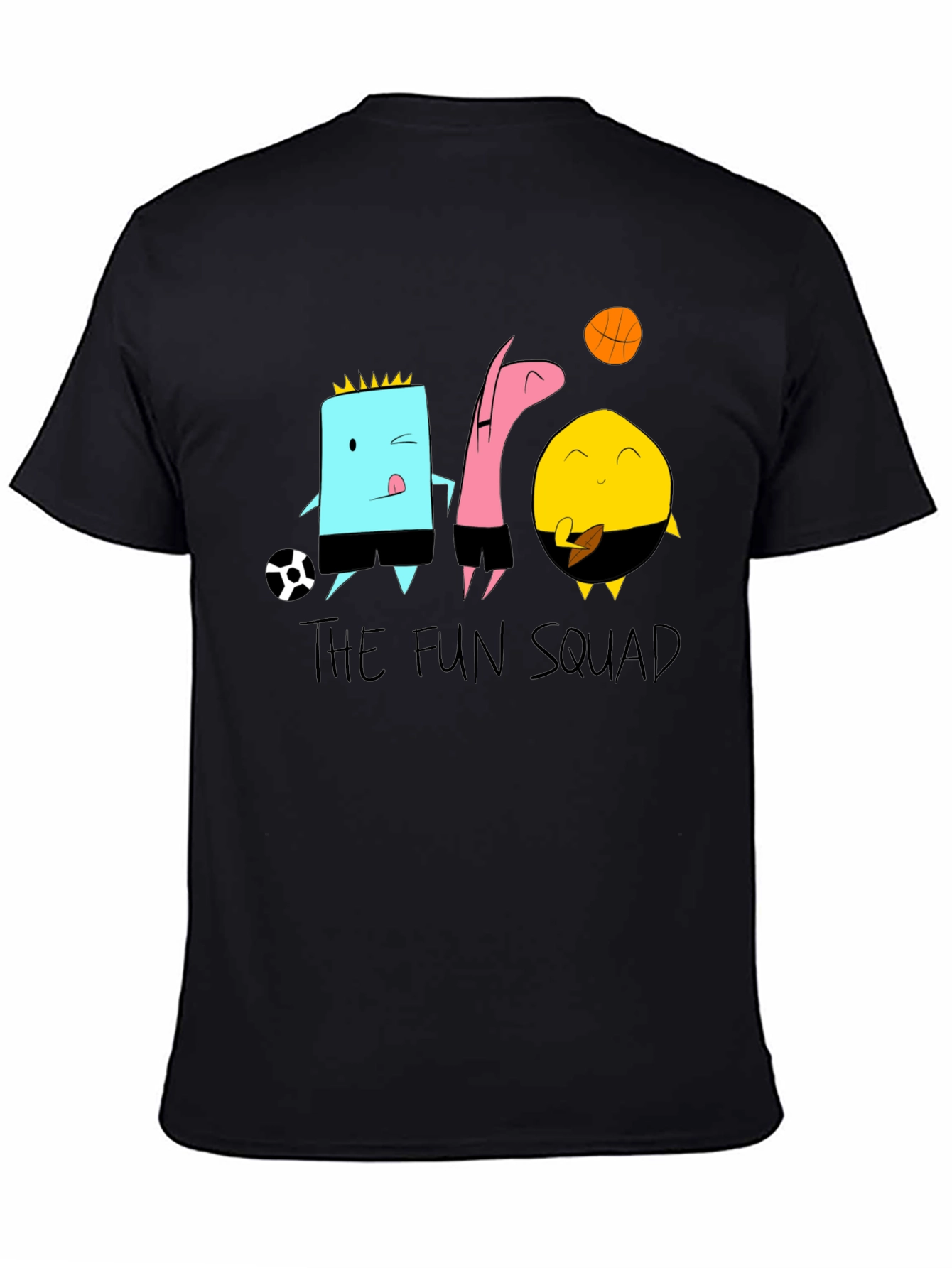 The Fun Squad Black Graphic Tee