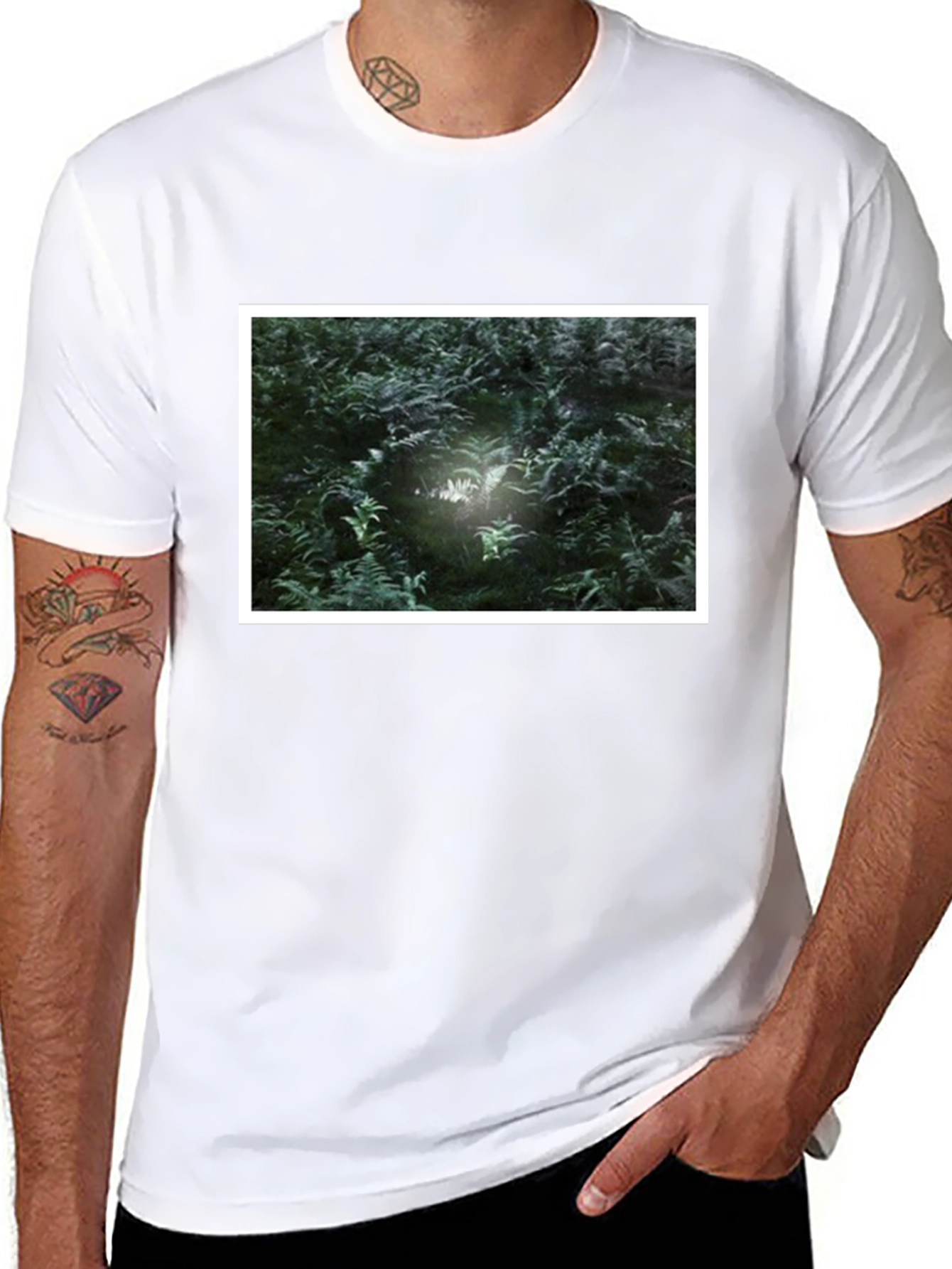 Nature Scene Black T-Shirt