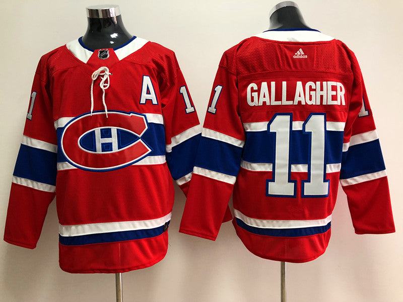 Men's Montreal Canadiens Brendan Gallagher #11 Red Player Jerseys