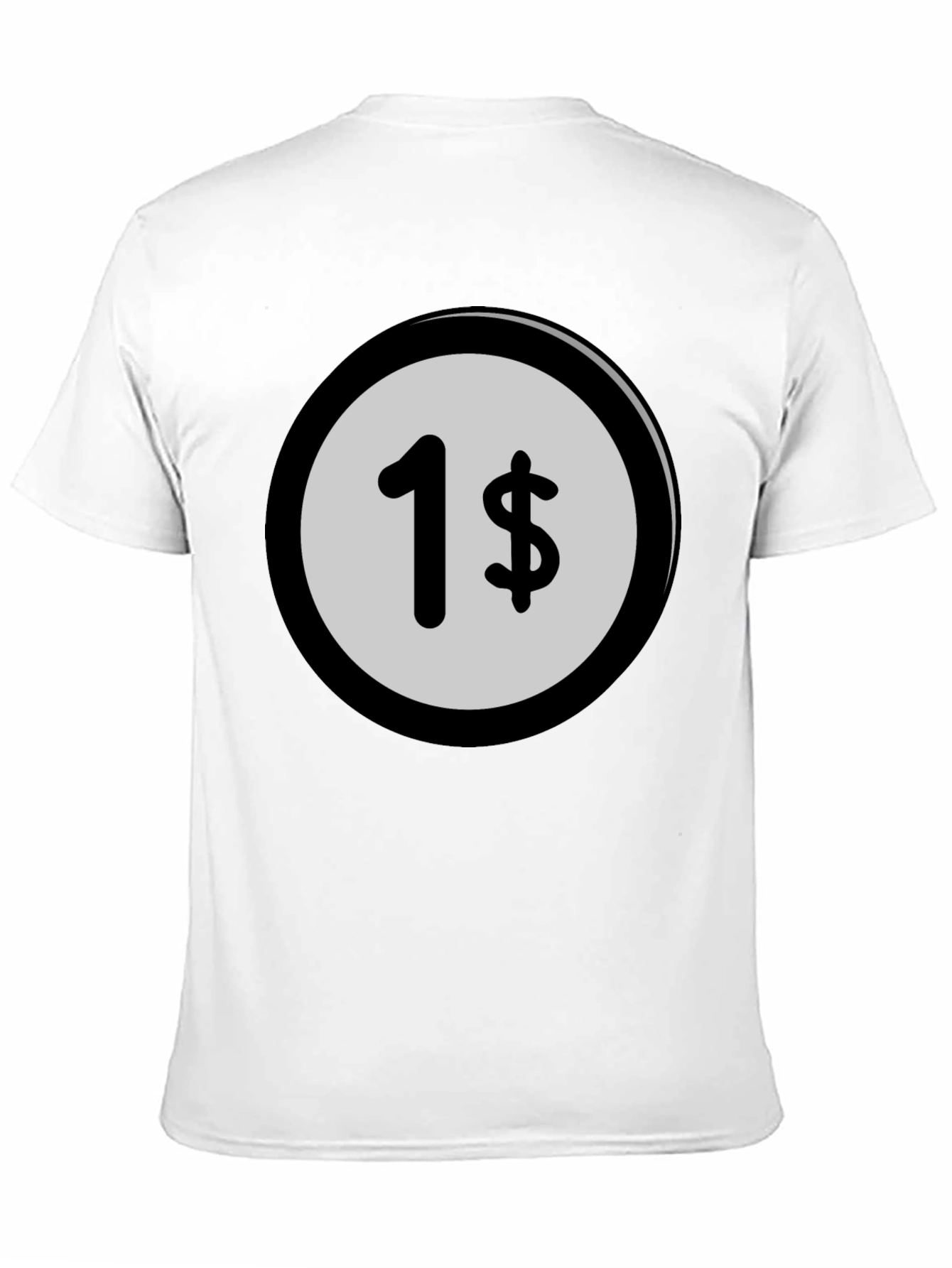 Novelty 1 Cent Design Crew Neck T-Shirt