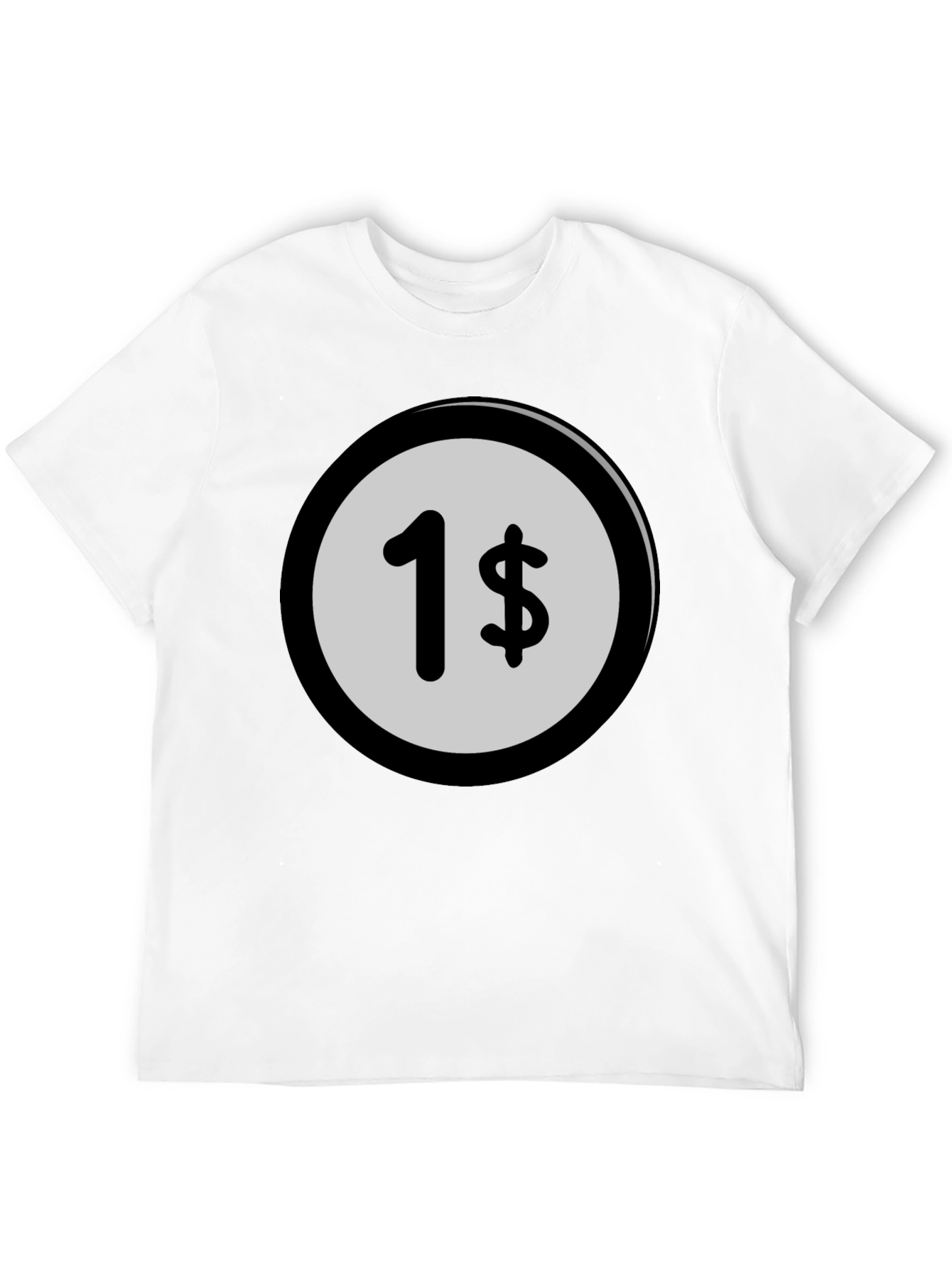 Novelty 1 Cent Design Crew Neck T-Shirt