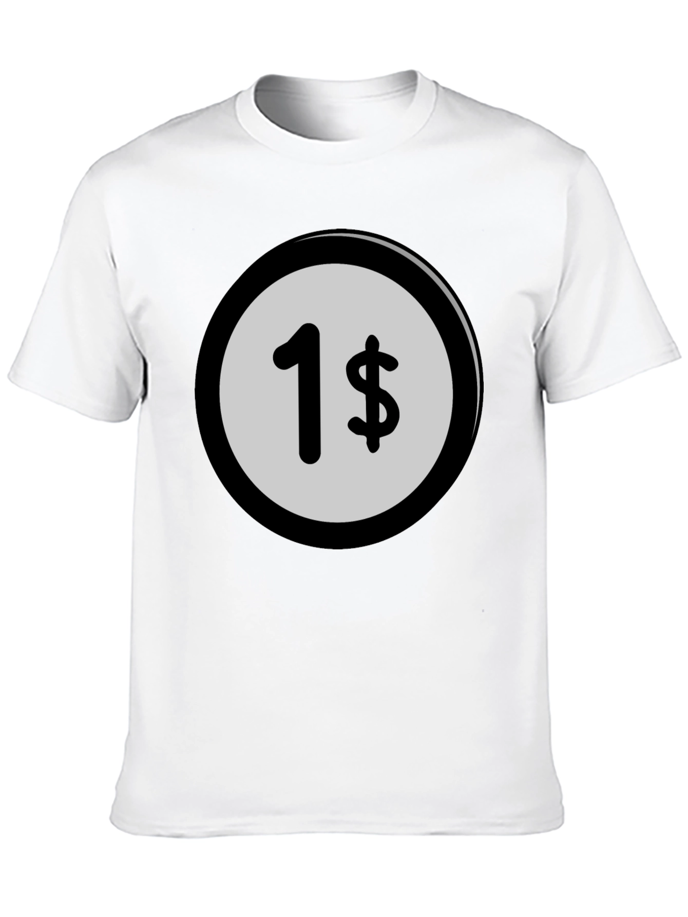 Novelty 1 Cent Design Crew Neck T-Shirt