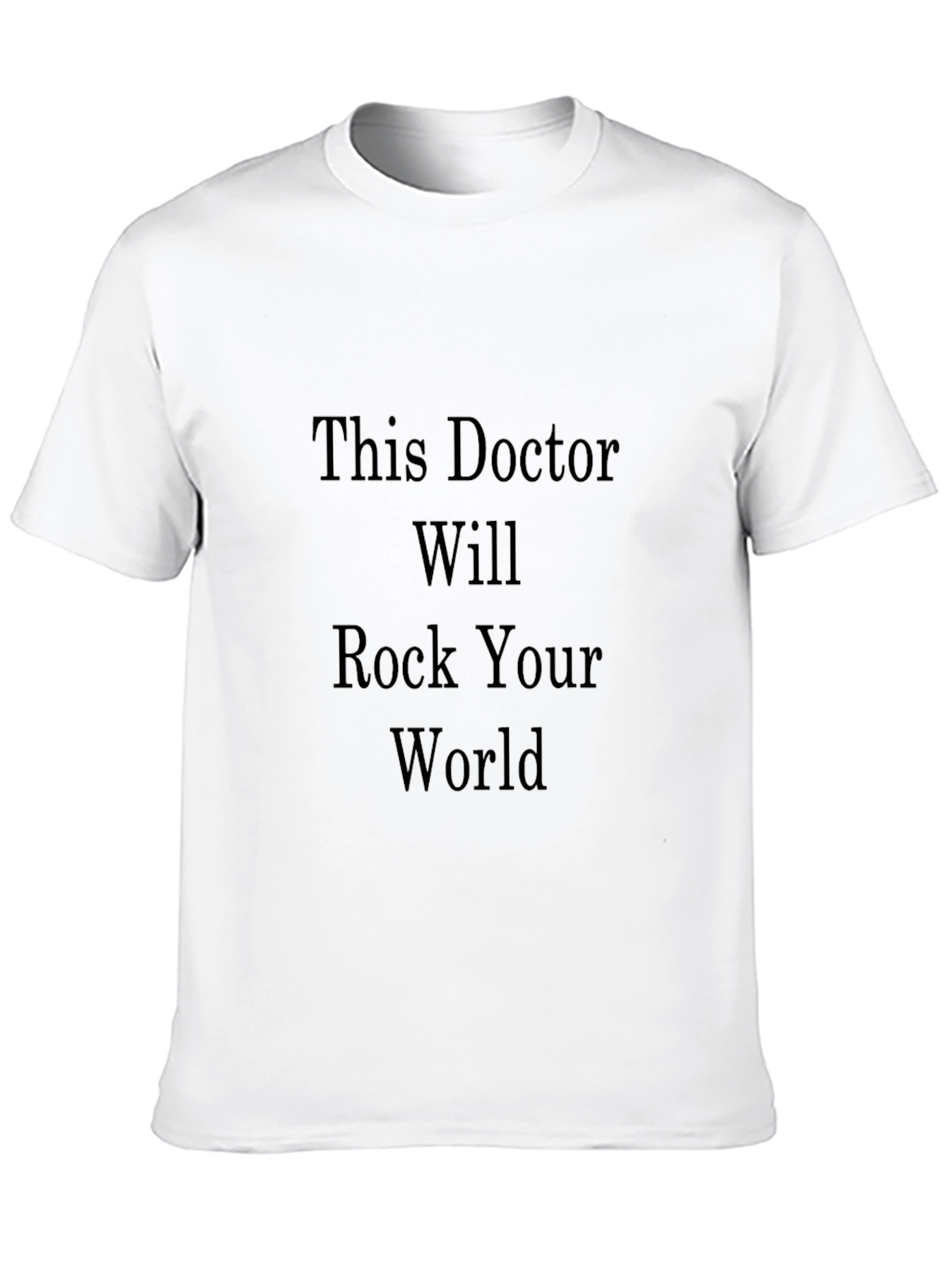 Doctor Will Rock Your World Black T-Shirt