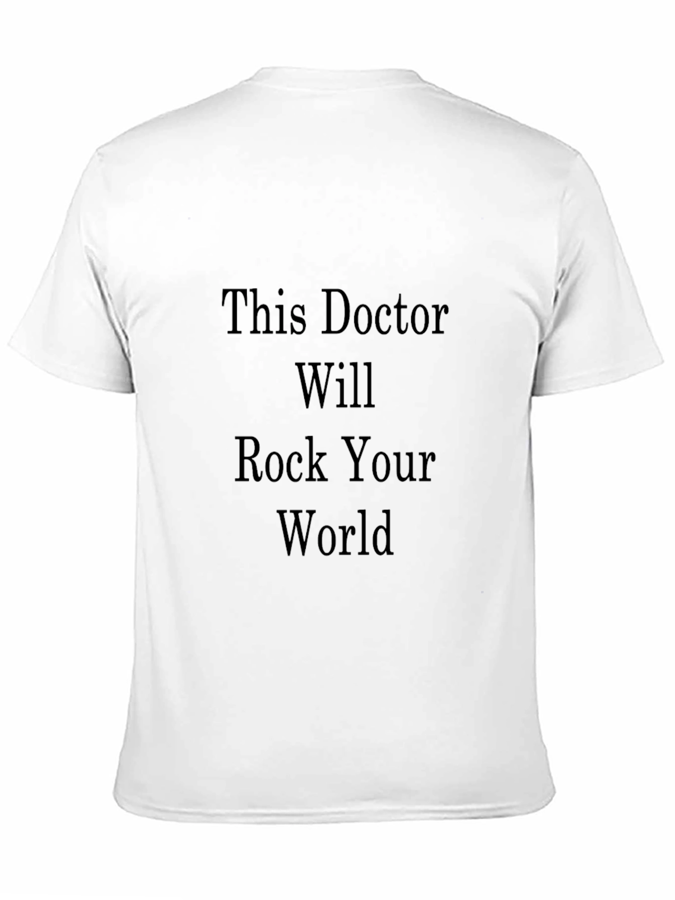 Doctor Will Rock Your World Black T-Shirt