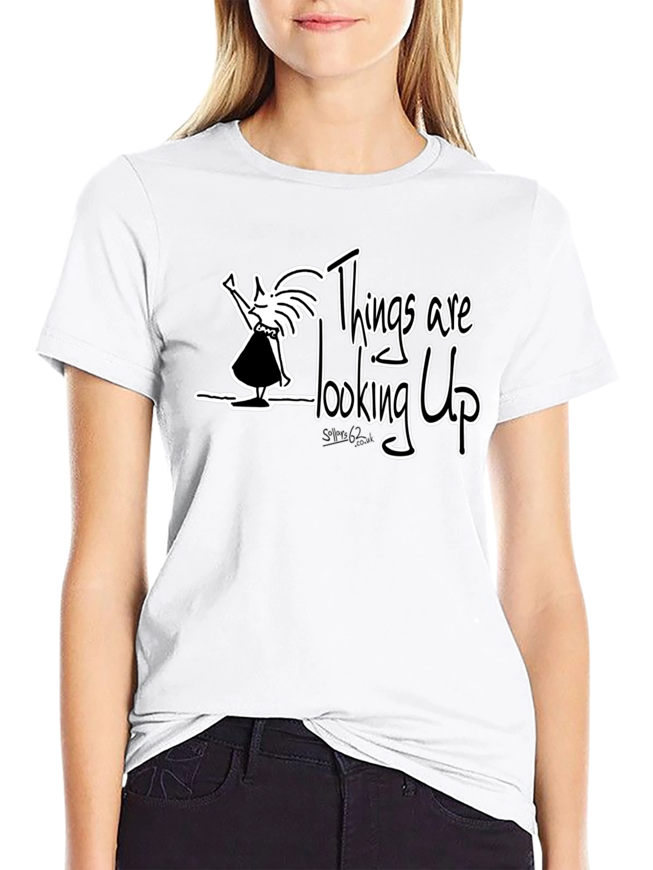 Things are Looking Up Graphic Tee - Black