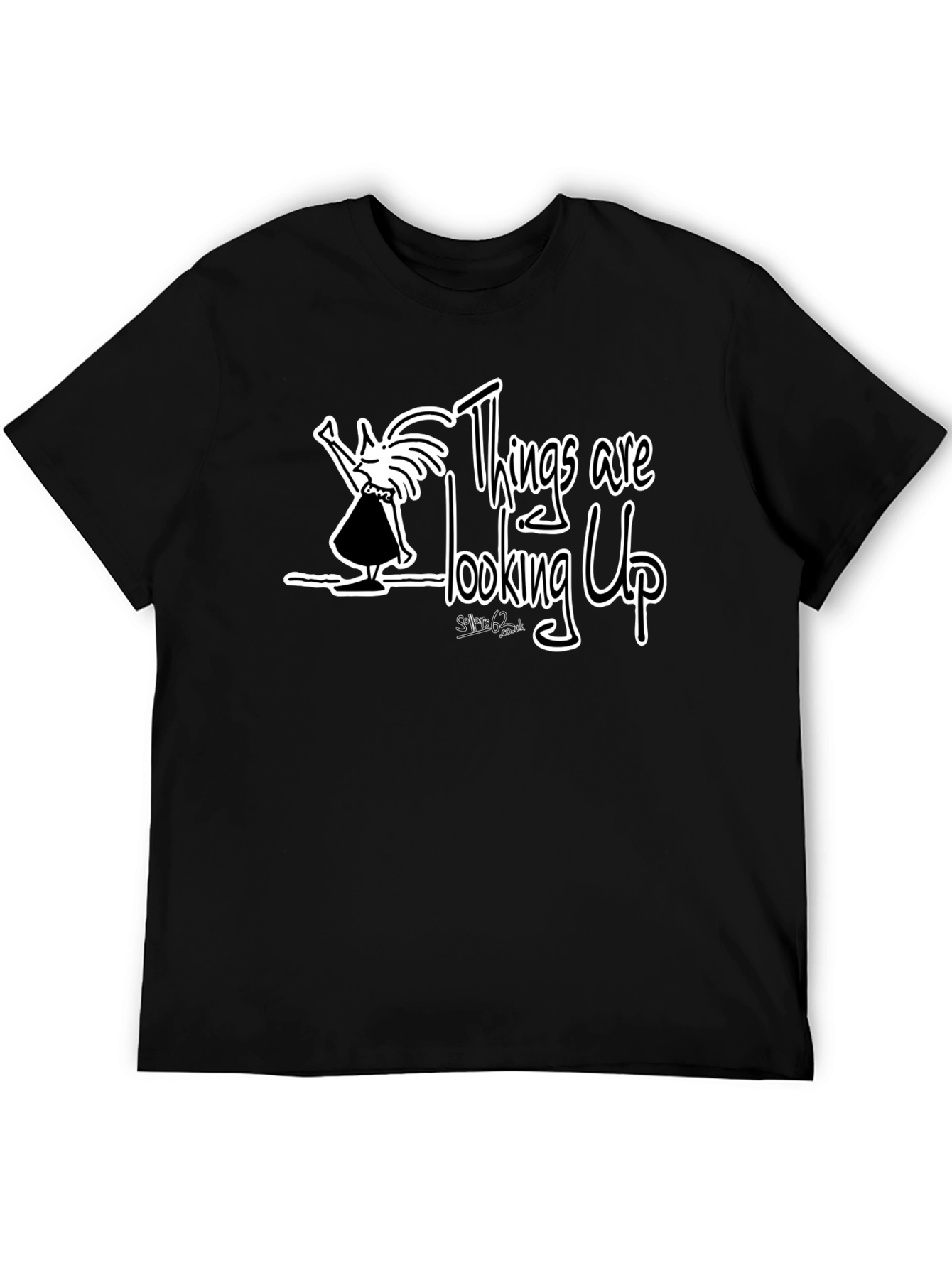 Things are Looking Up Graphic Tee - Black