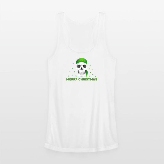 Festive Skull with Green Bandana Christmas