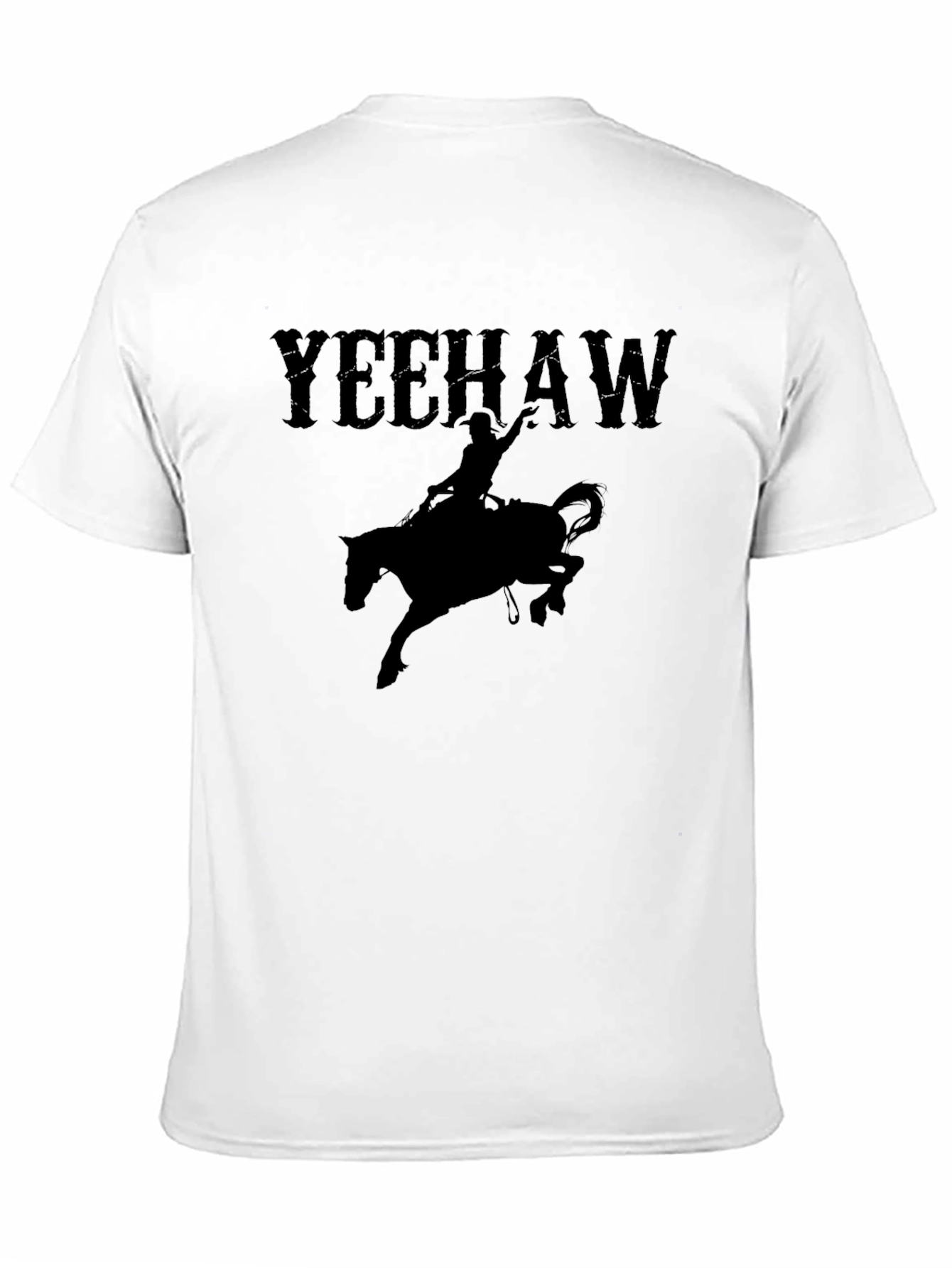 Yeehaw Cowboy Graphic Black T-Shirt