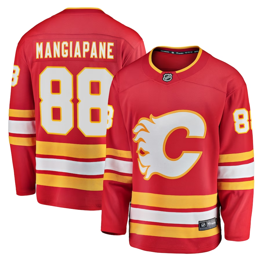 Men's Calgary Flames Andrew Mangiapane #88 Red Home Breakaway Player Jerseys