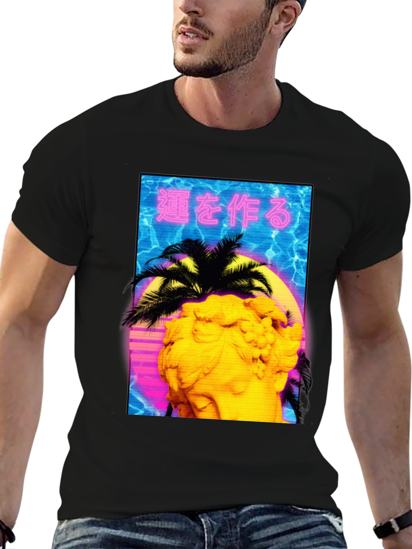 Vaporwave Statue Graphic Tee