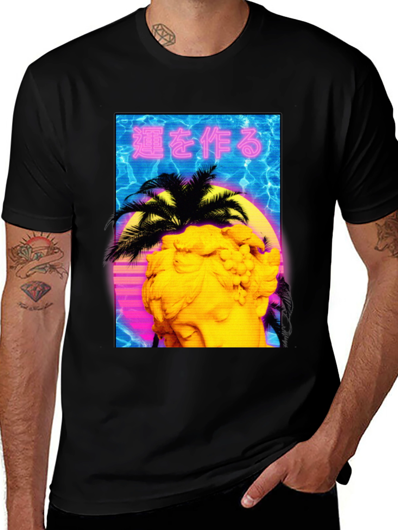 Vaporwave Statue Graphic Tee