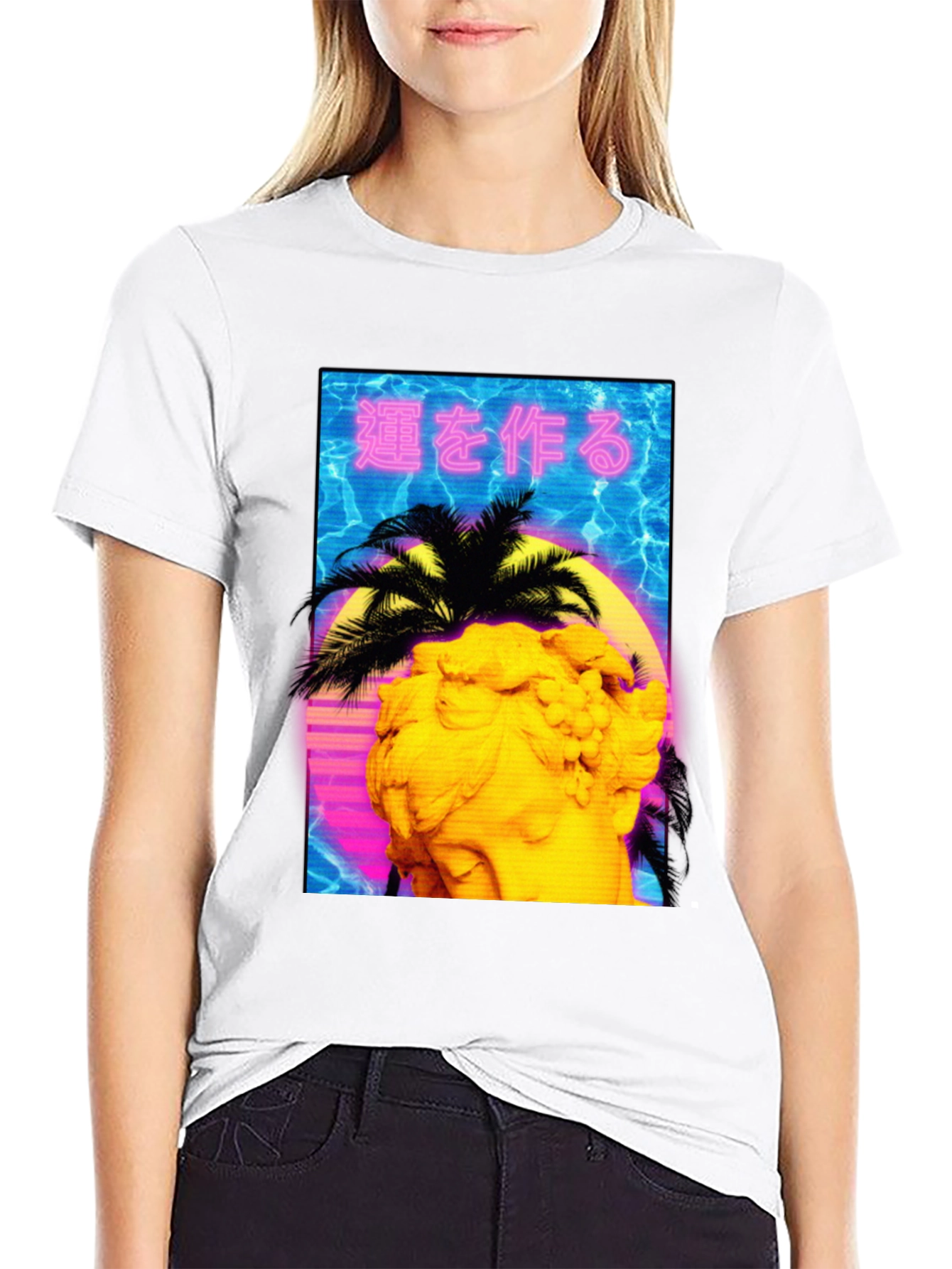 Vaporwave Statue Graphic Tee