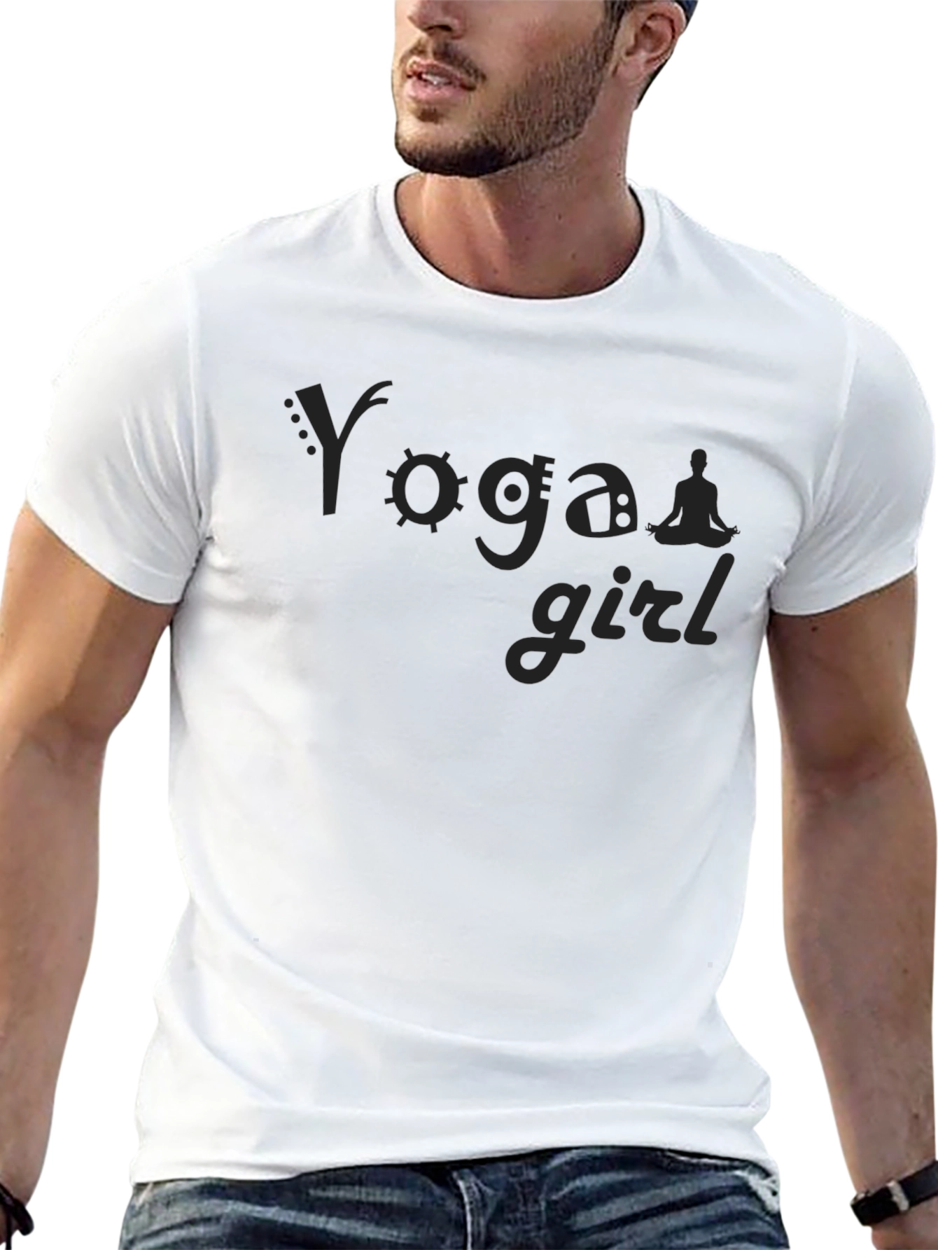 Yoga Girl Graphic Print T-Shirt Casual Tee