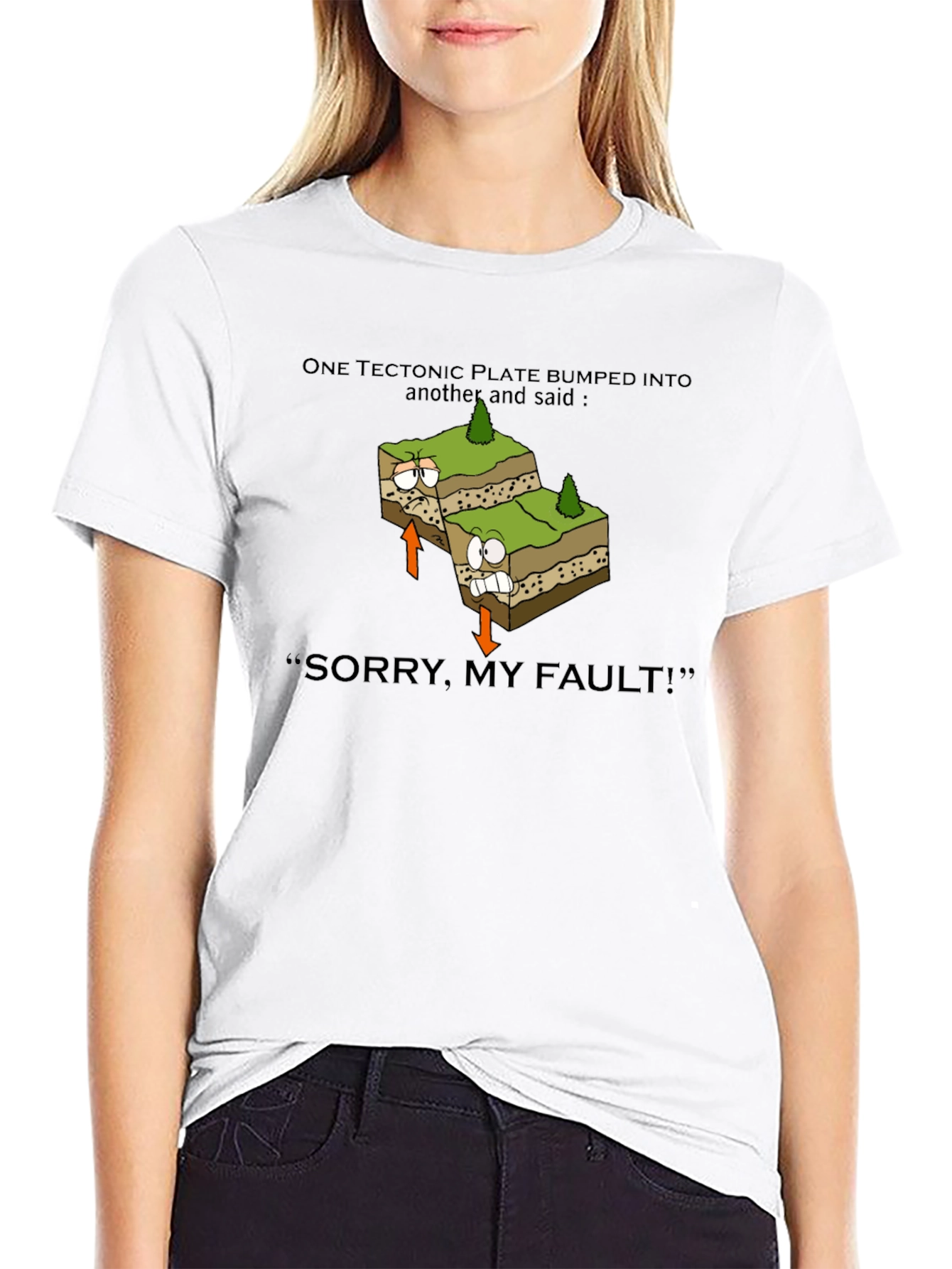 Geology Pun T-Shirt: Tectonic Plate Fault