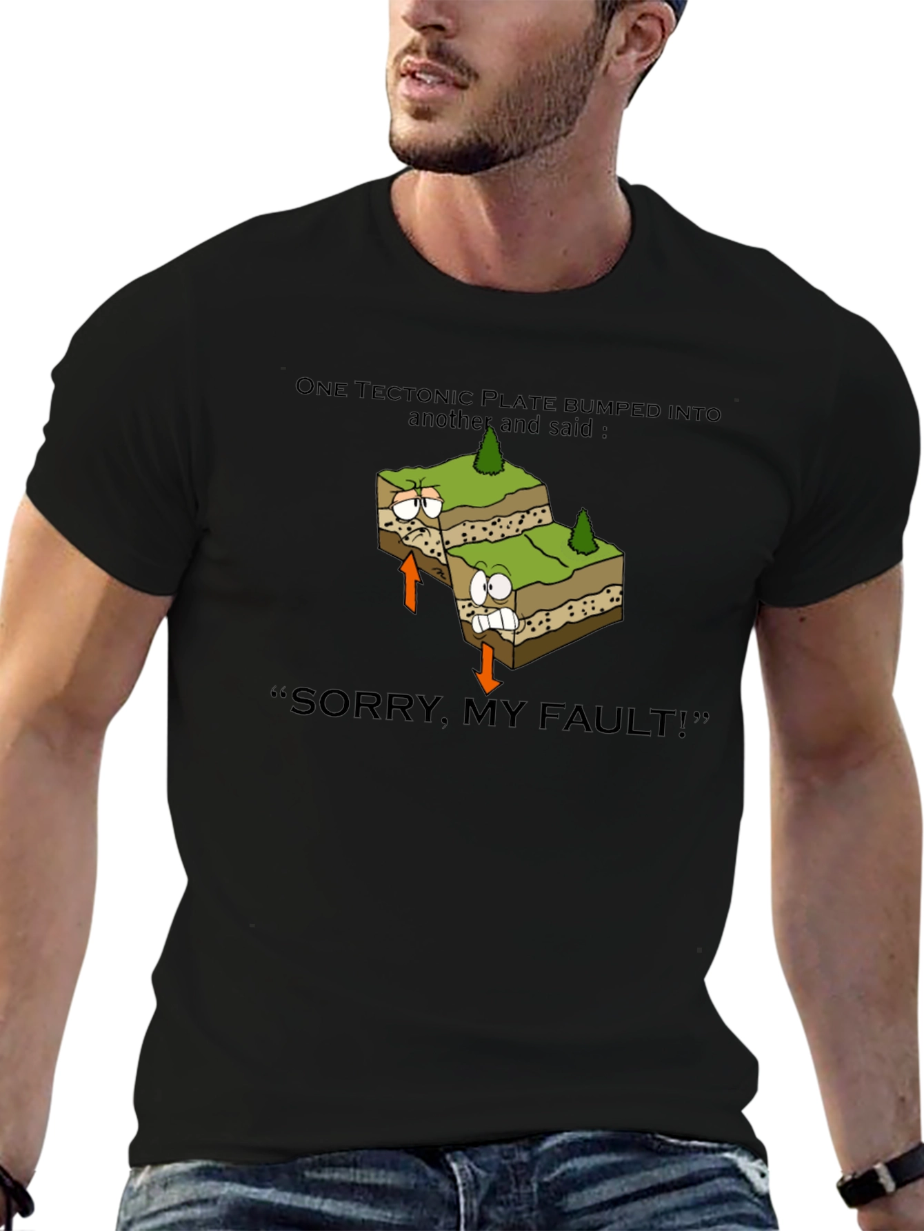 Geology Pun T-Shirt: Tectonic Plate Fault