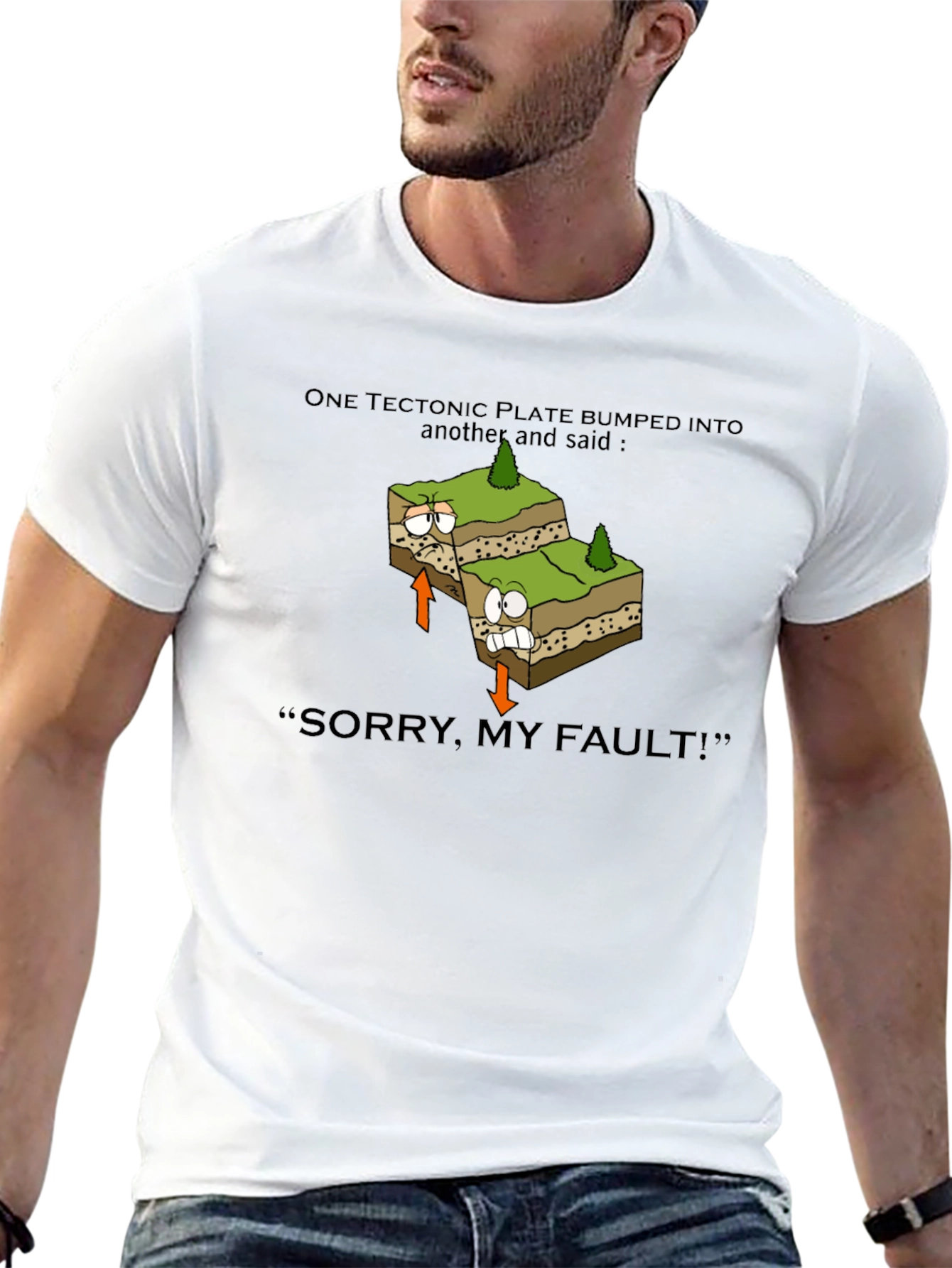 Geology Pun T-Shirt: Tectonic Plate Fault