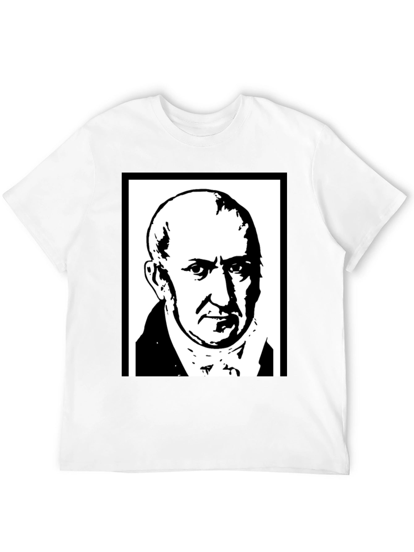 Graphic Portrait T-Shirt - Black Cotton Blend