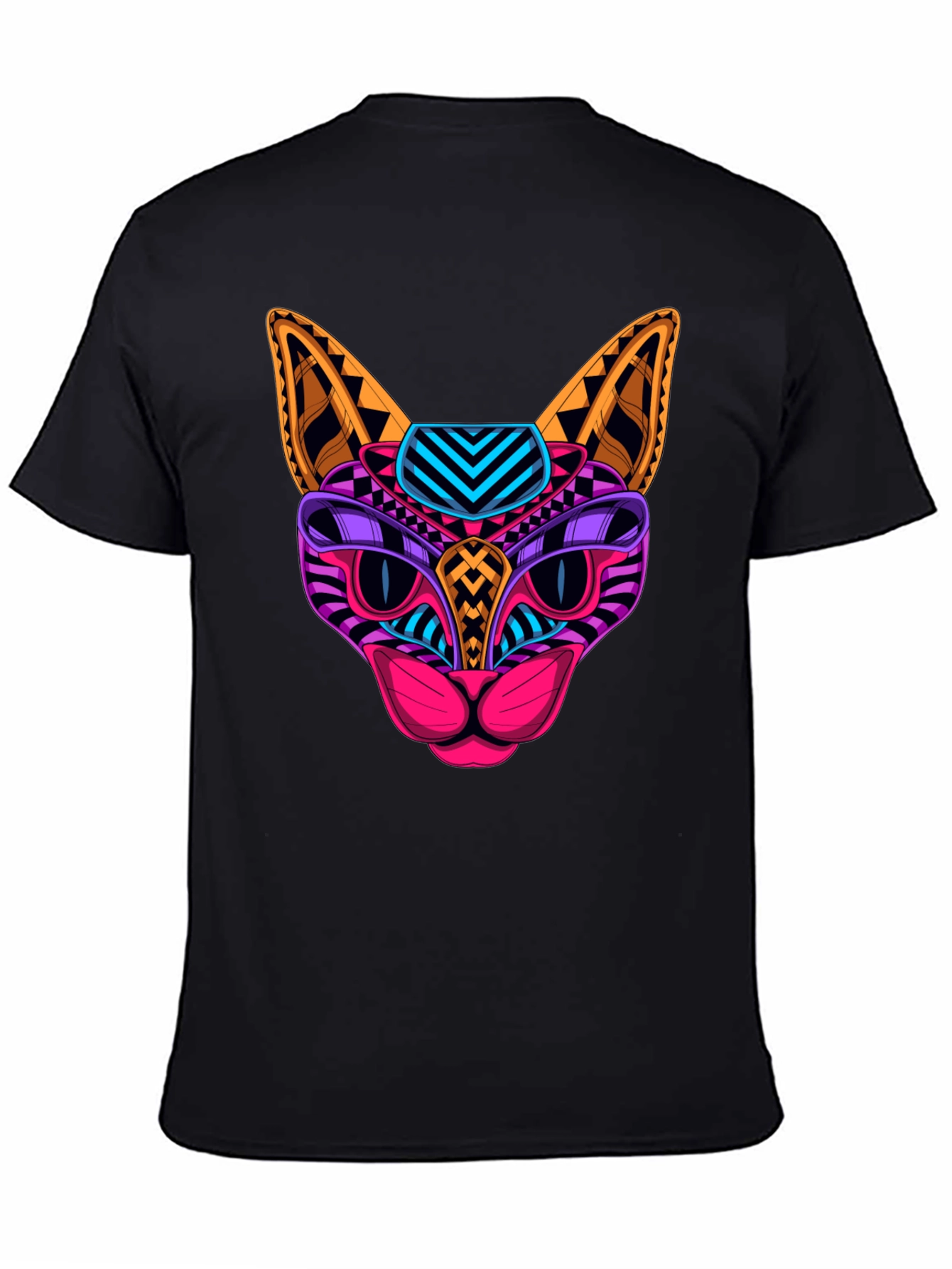 Neon Cat Graphic Tee - Unique Design