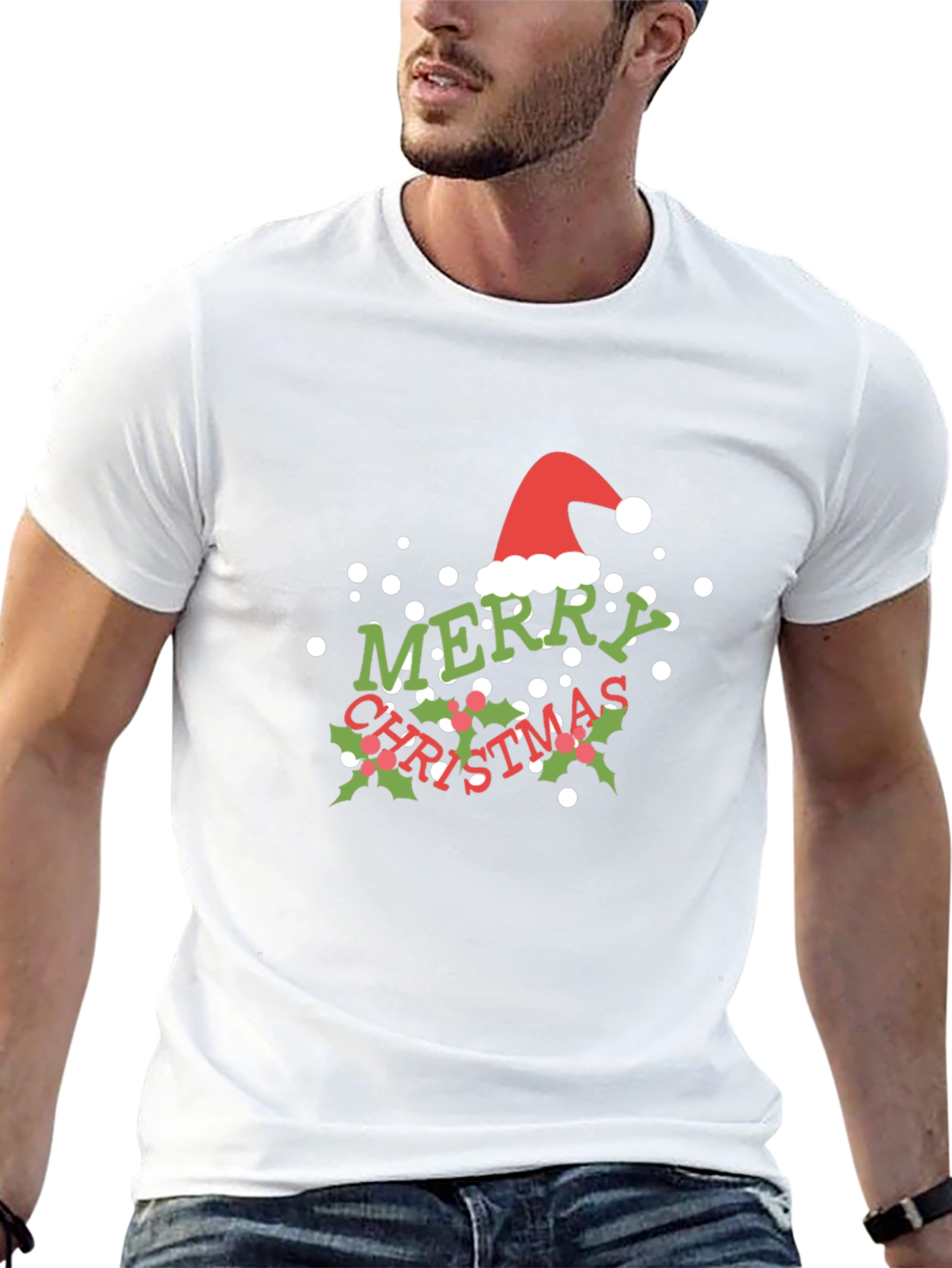 Festive Merry Christmas Graphic Tee