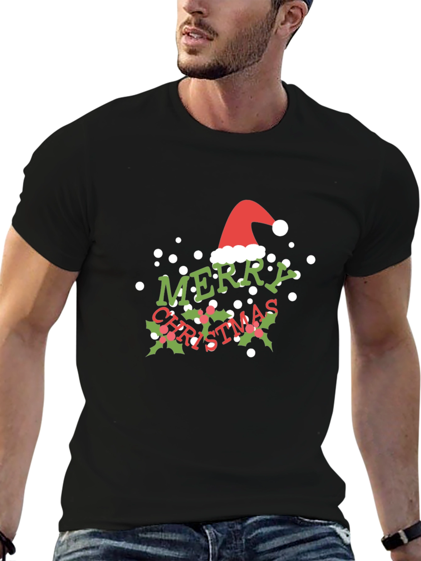 Festive Merry Christmas Graphic Tee
