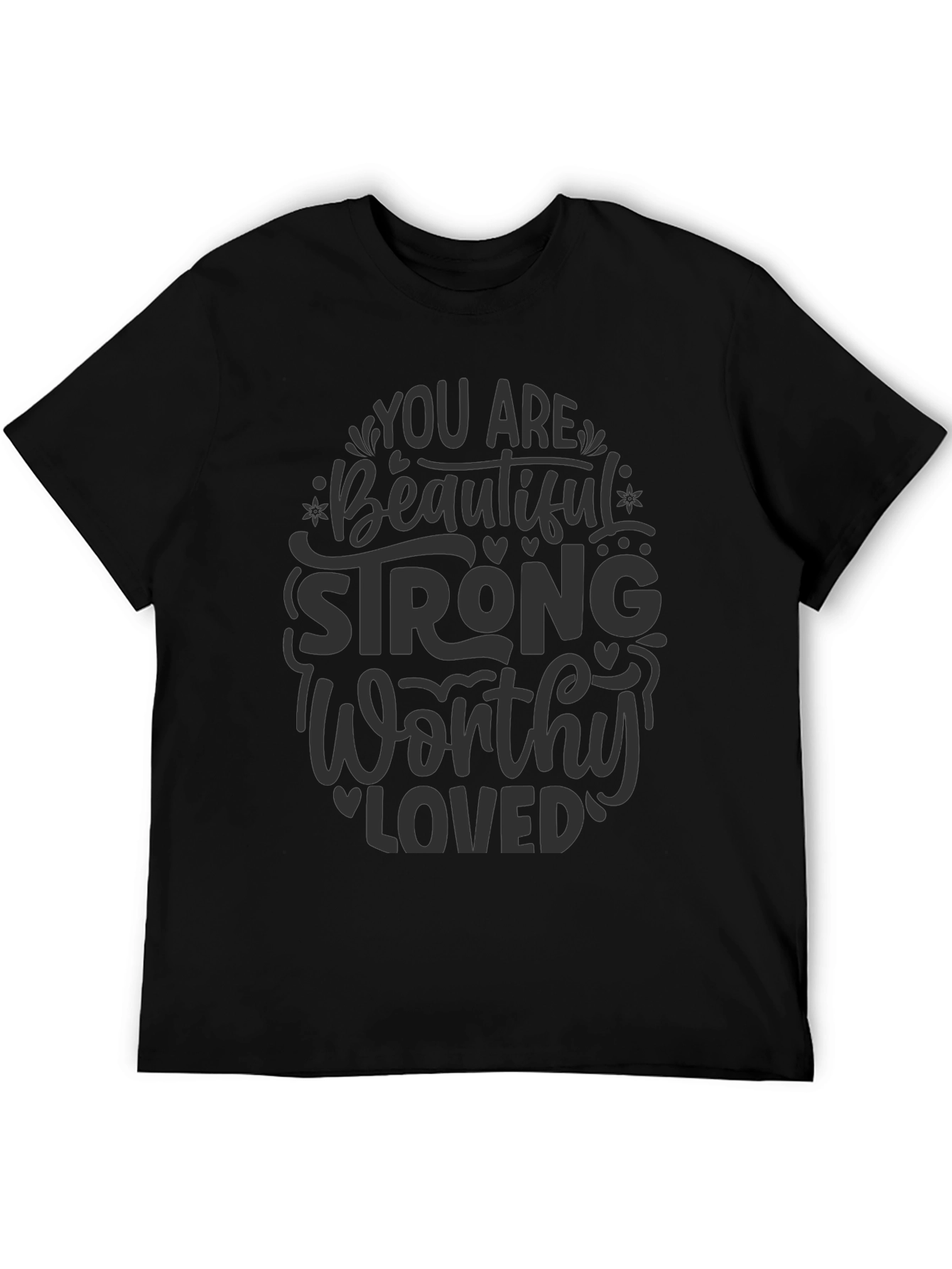 Empowering Message Black T-Shirt