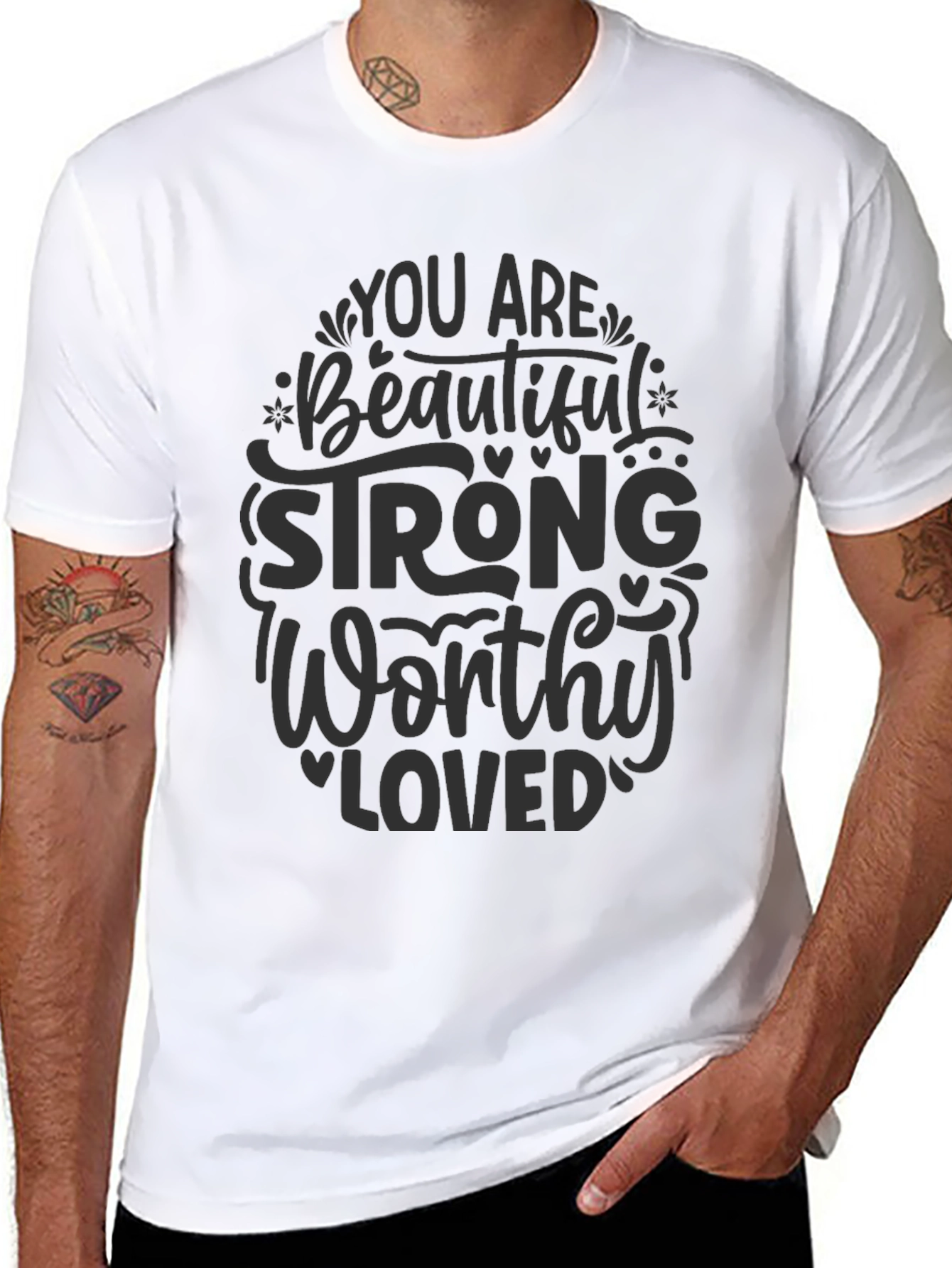 Empowering Message Black T-Shirt