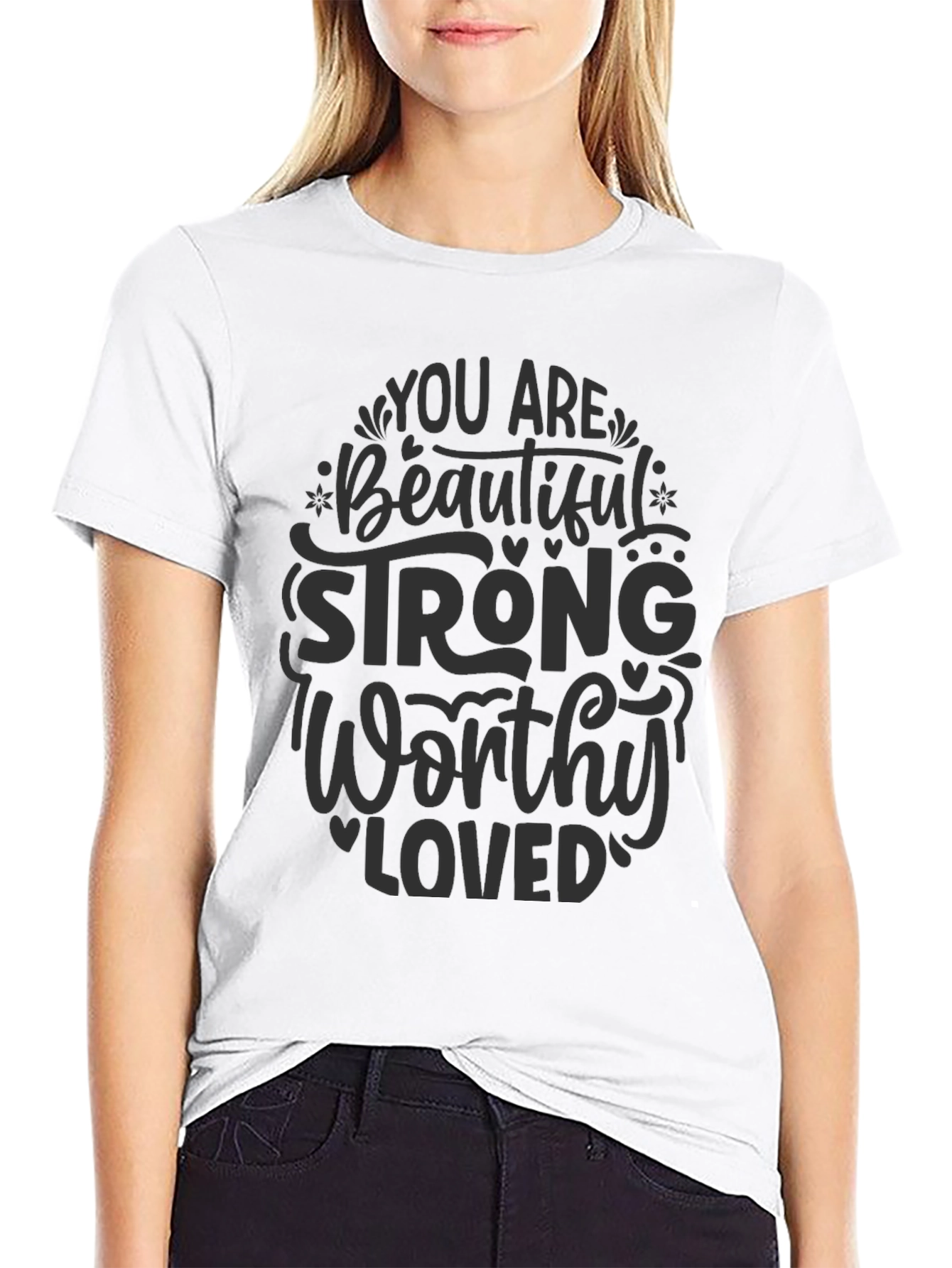 Empowering Message Black T-Shirt