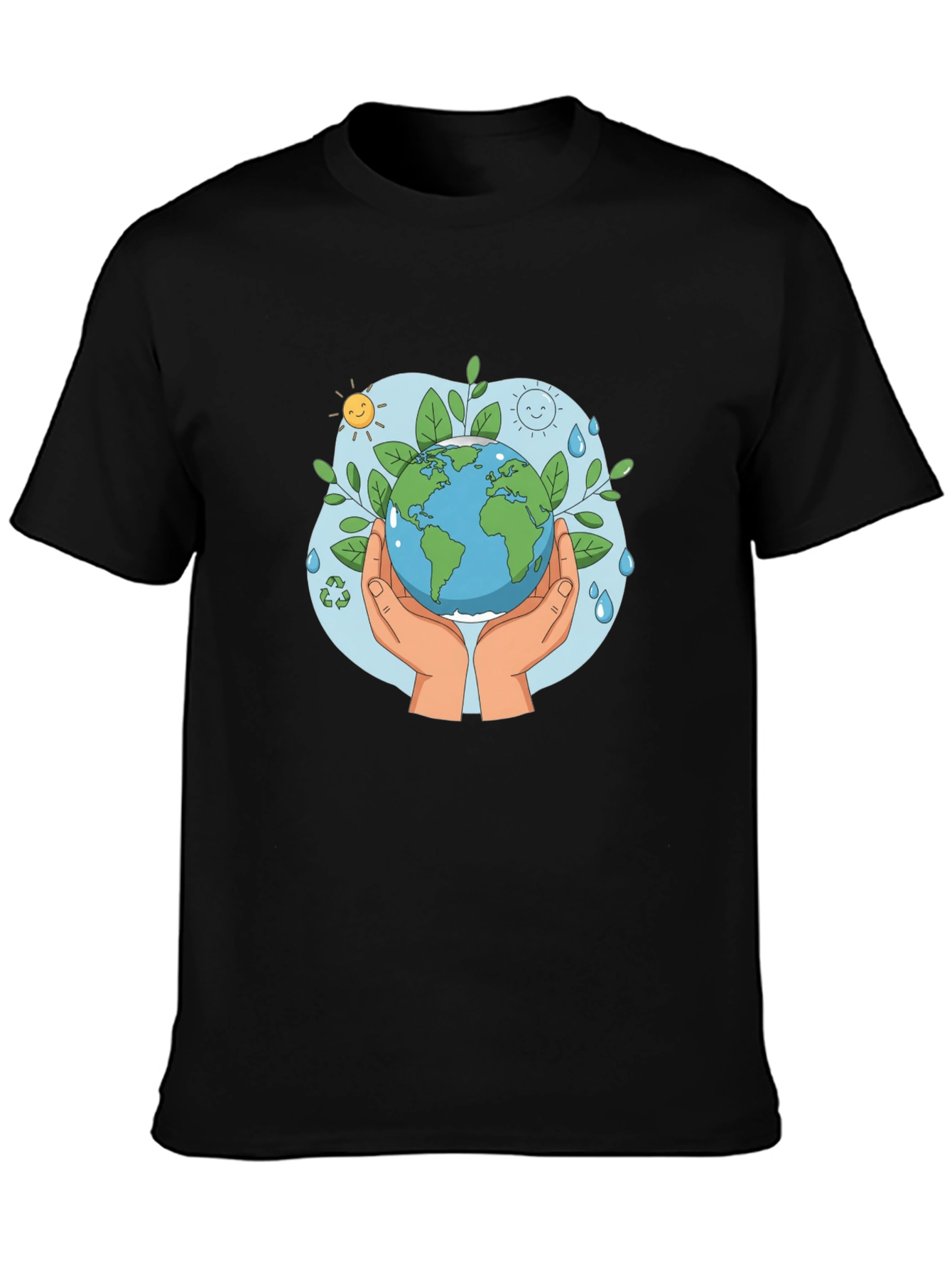 Eco-Friendly Earth Graphic T-Shirt