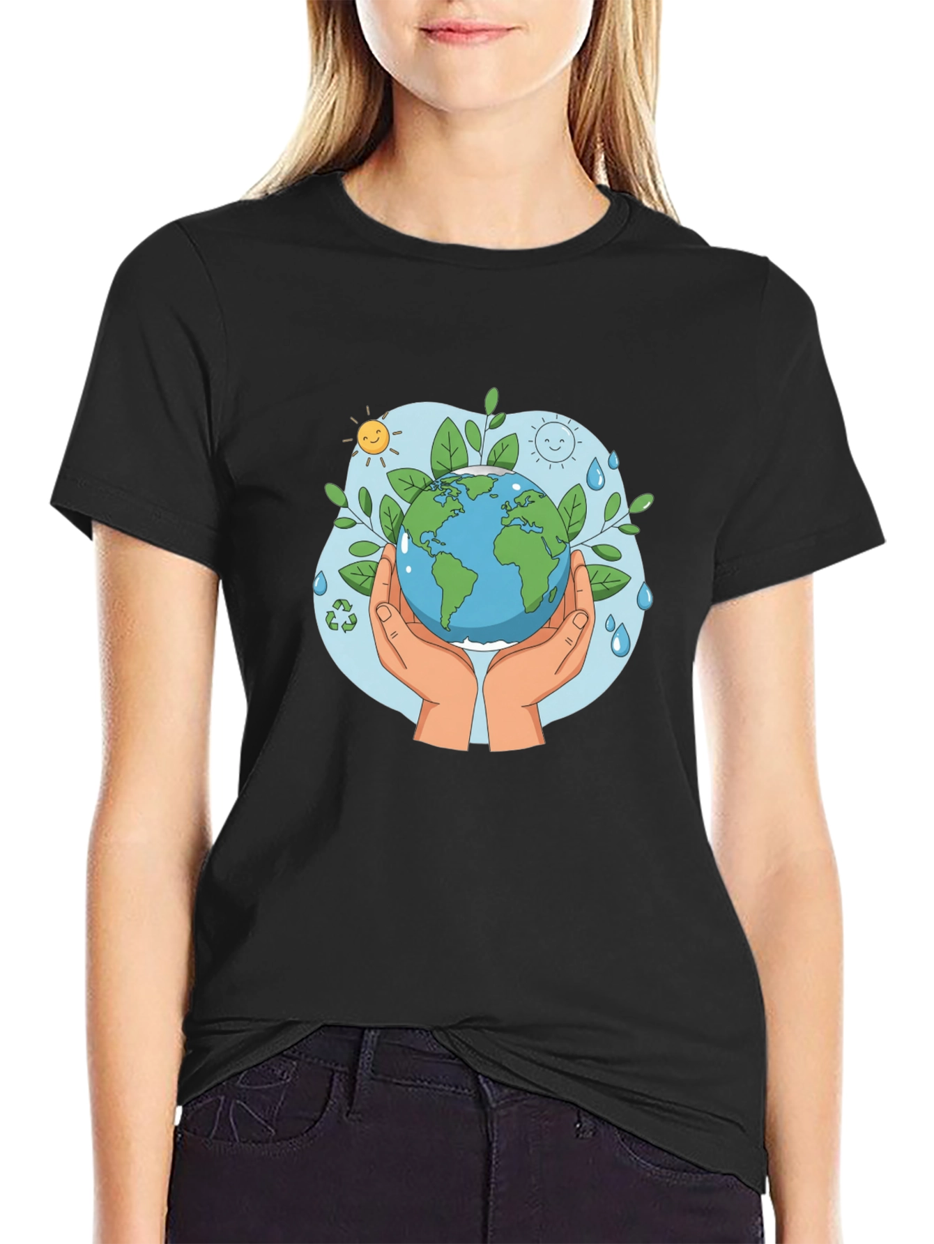 Eco-Friendly Earth Graphic T-Shirt