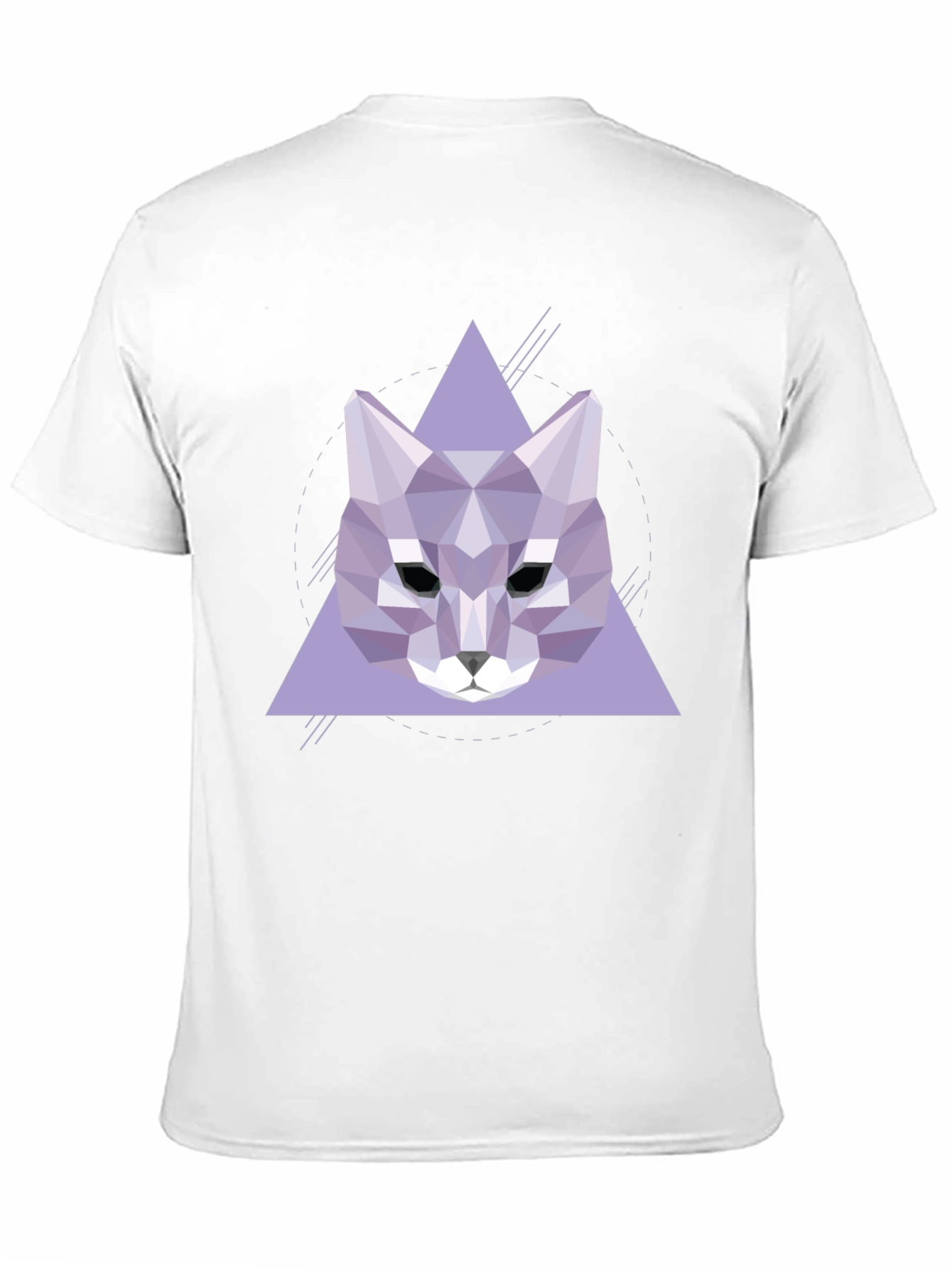 Geometric Wolf Graphic Tee - Stylish Black T-Shirt