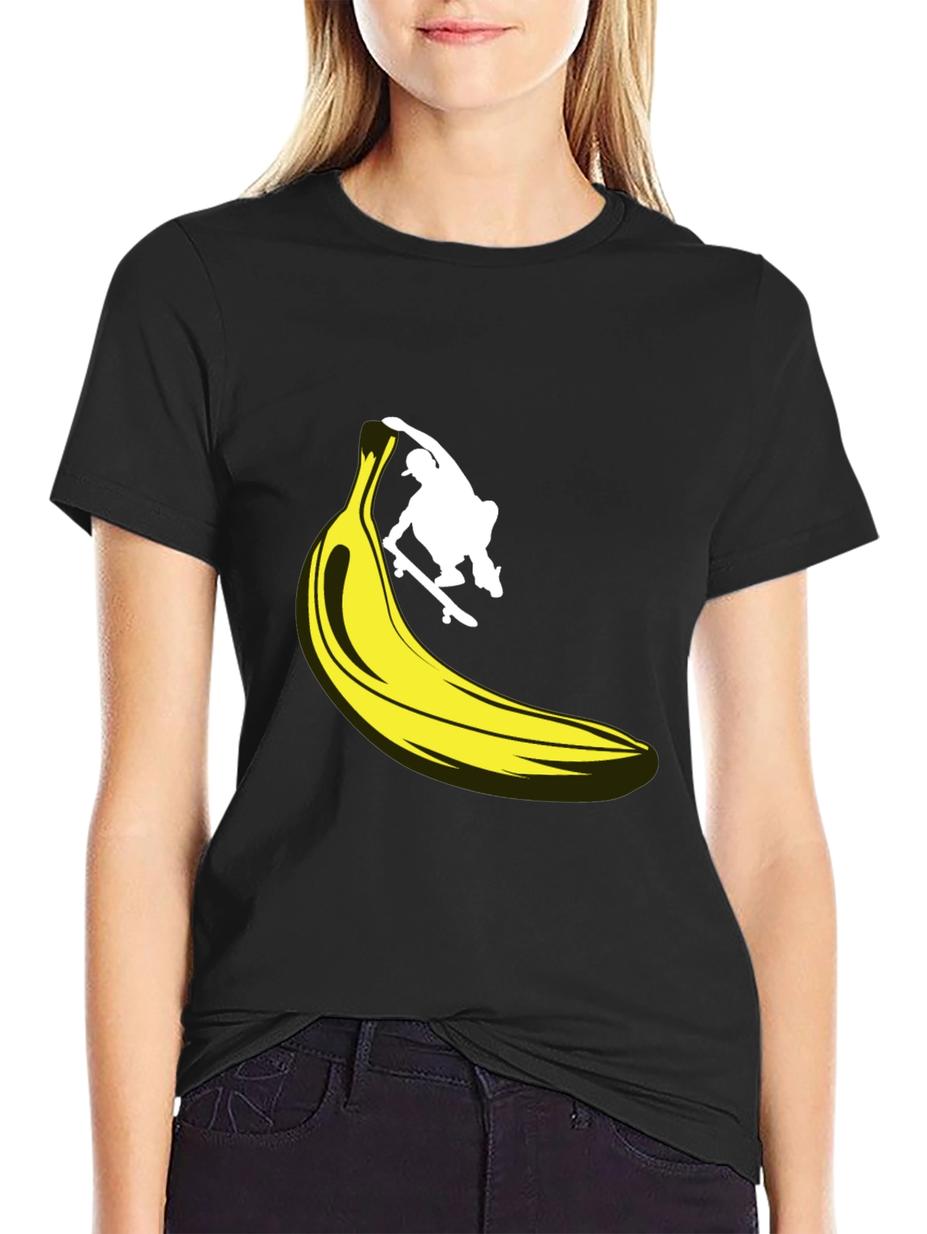 Banana Skateboarder Graphic T-Shirt