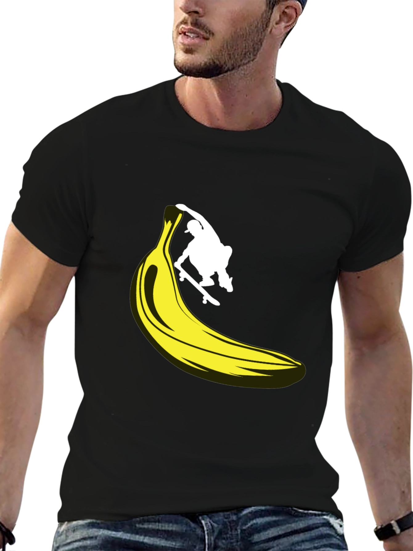 Banana Skateboarder Graphic T-Shirt