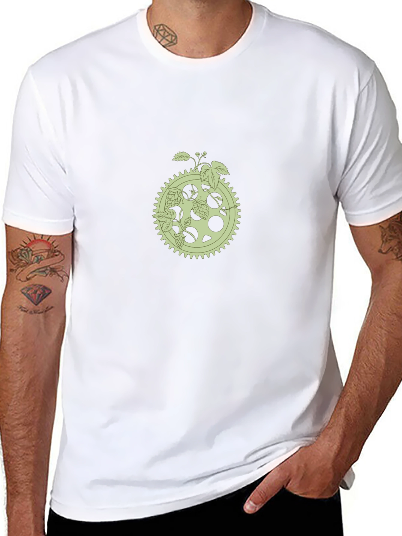 Hop Gear Graphic Tee - Soft Black Cotton T-Shirt