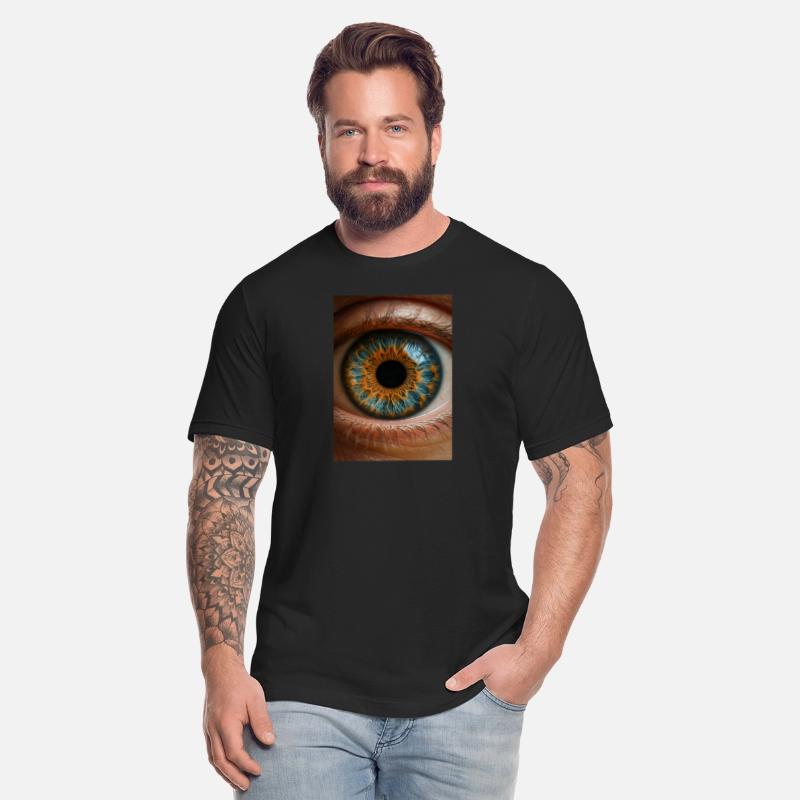 Fiery Blue Iris Close-Up