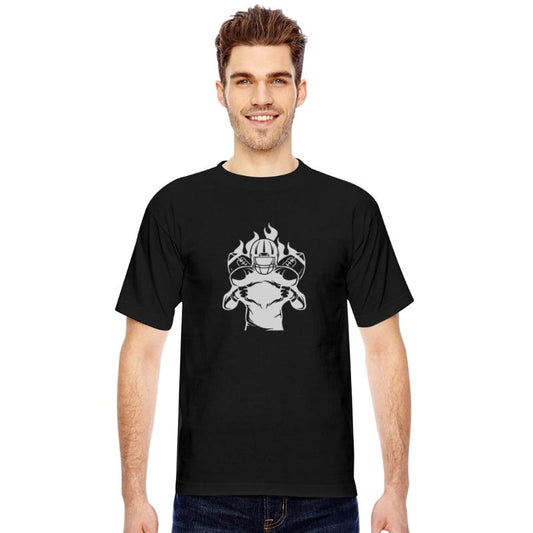 Fire Football Player Illustration