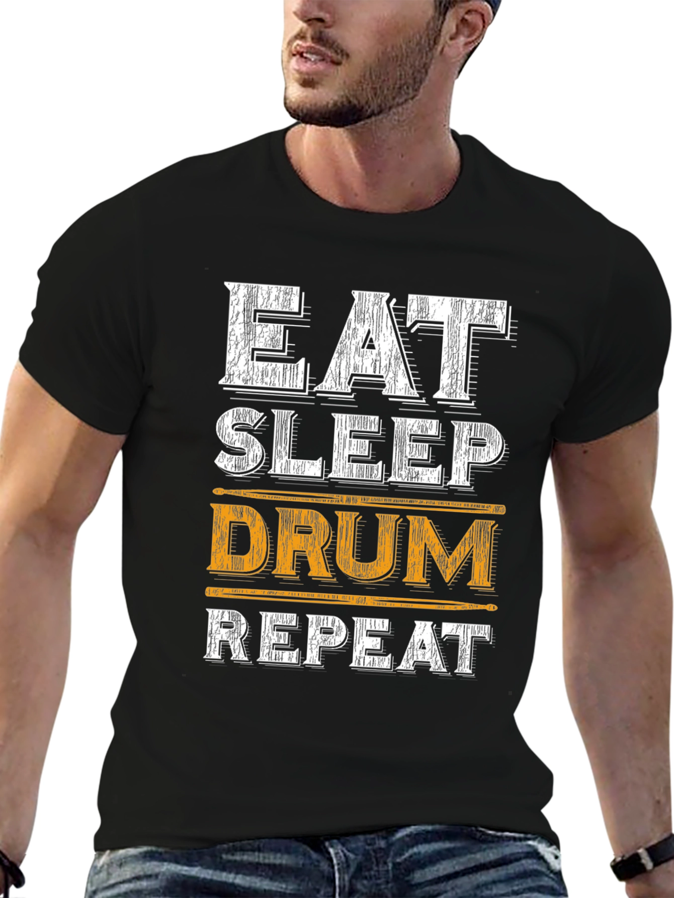 Eat Sleep Drum Repeat Graphic Tee
