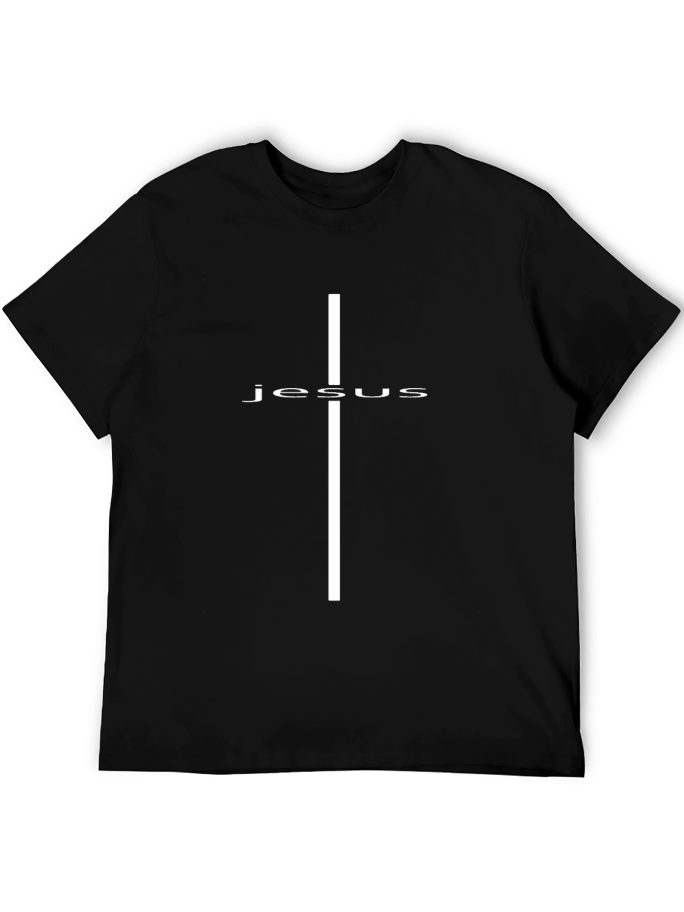 Jesus Cross Graphic Black T-Shirt - Christian Apparel