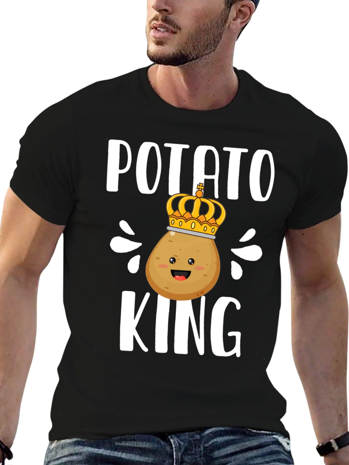 Potato King T-Shirt - Funny Cartoon Food Tee