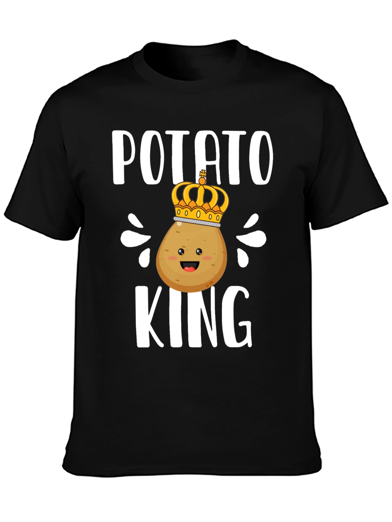 Potato King T-Shirt - Funny Cartoon Food Tee